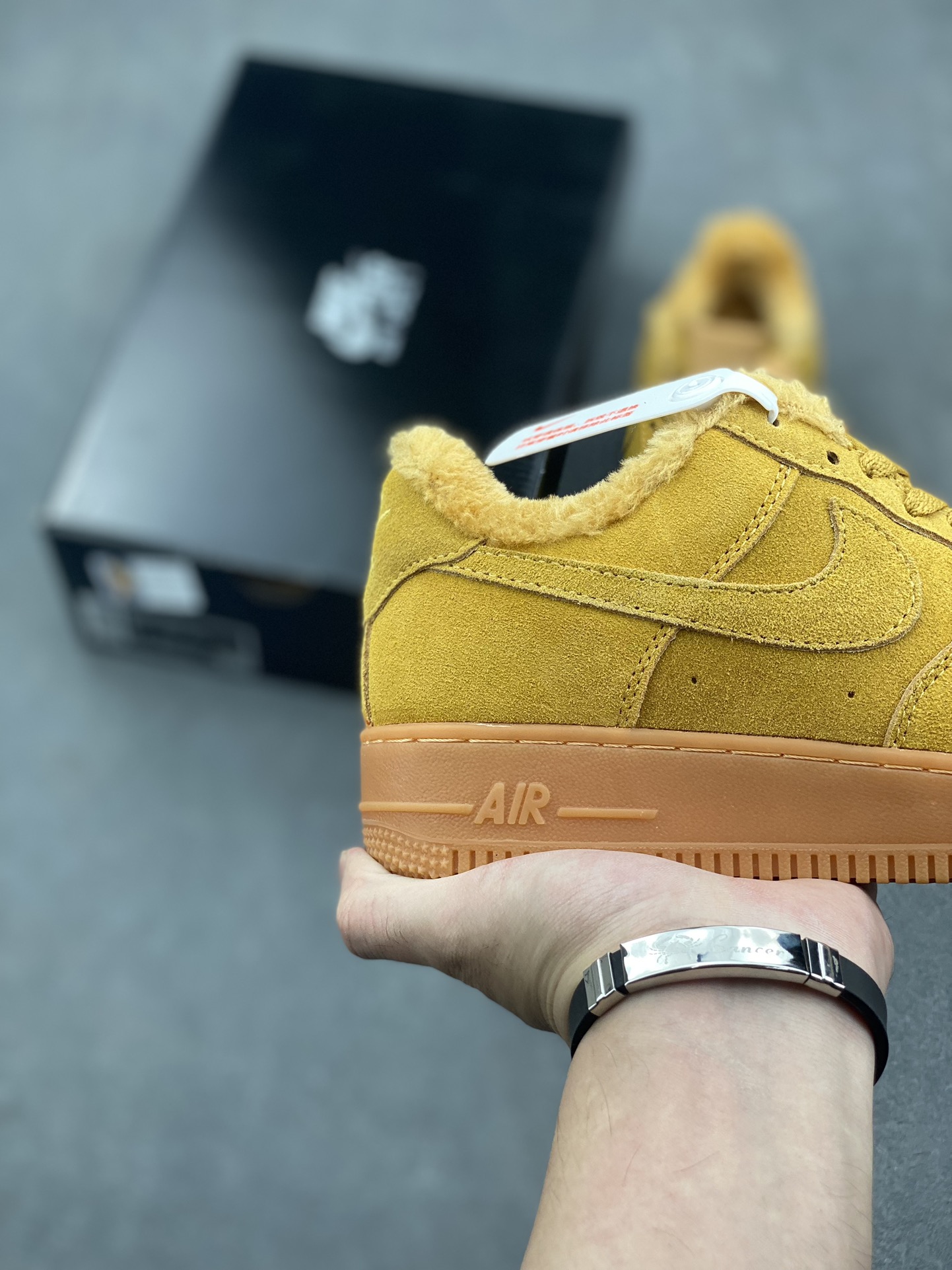 Nike x Ambush Air Force 1 Low Suede Sneakers in Mustard Yellow 6 i1728762387 6390 5