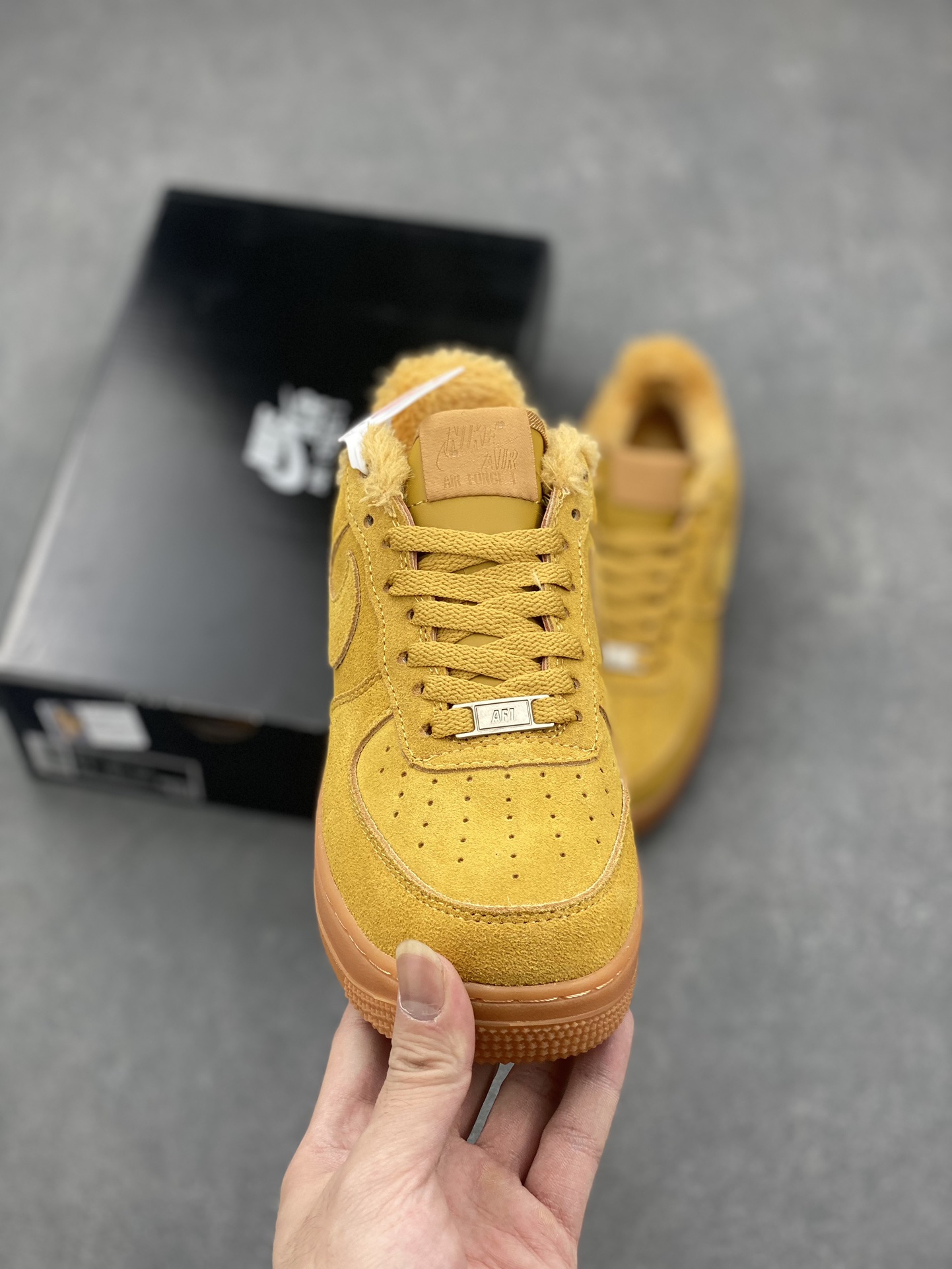 Nike x Ambush Air Force 1 Low Suede Sneakers in Mustard Yellow 3 i1728762387 6458 2