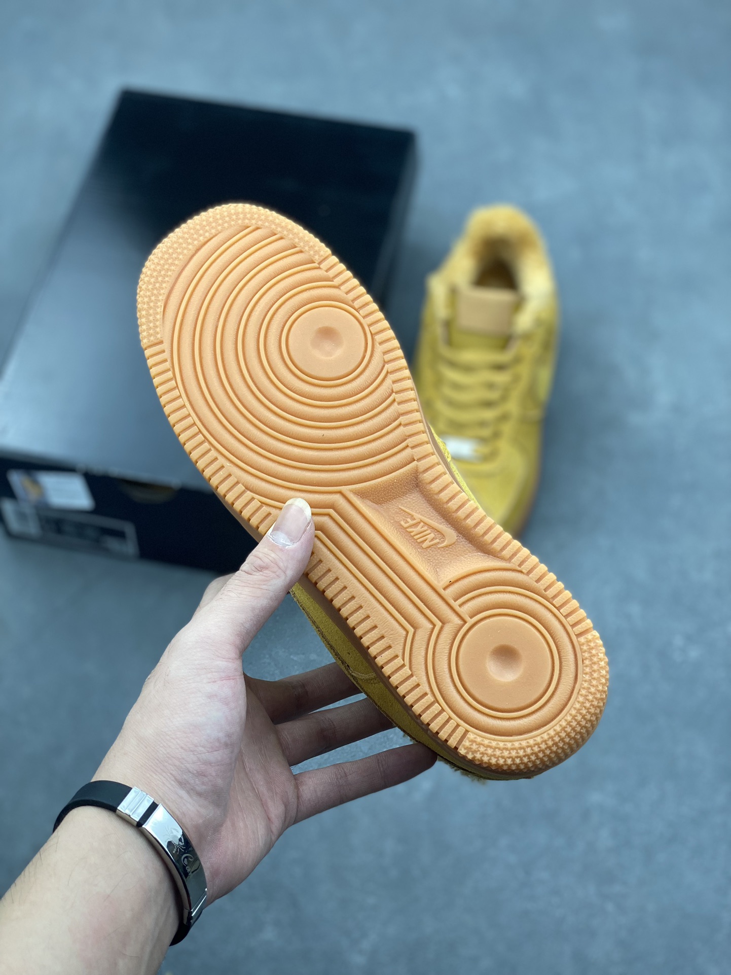 Nike x Ambush Air Force 1 Low Suede Sneakers in Mustard Yellow 7 i1728762387 8860 0