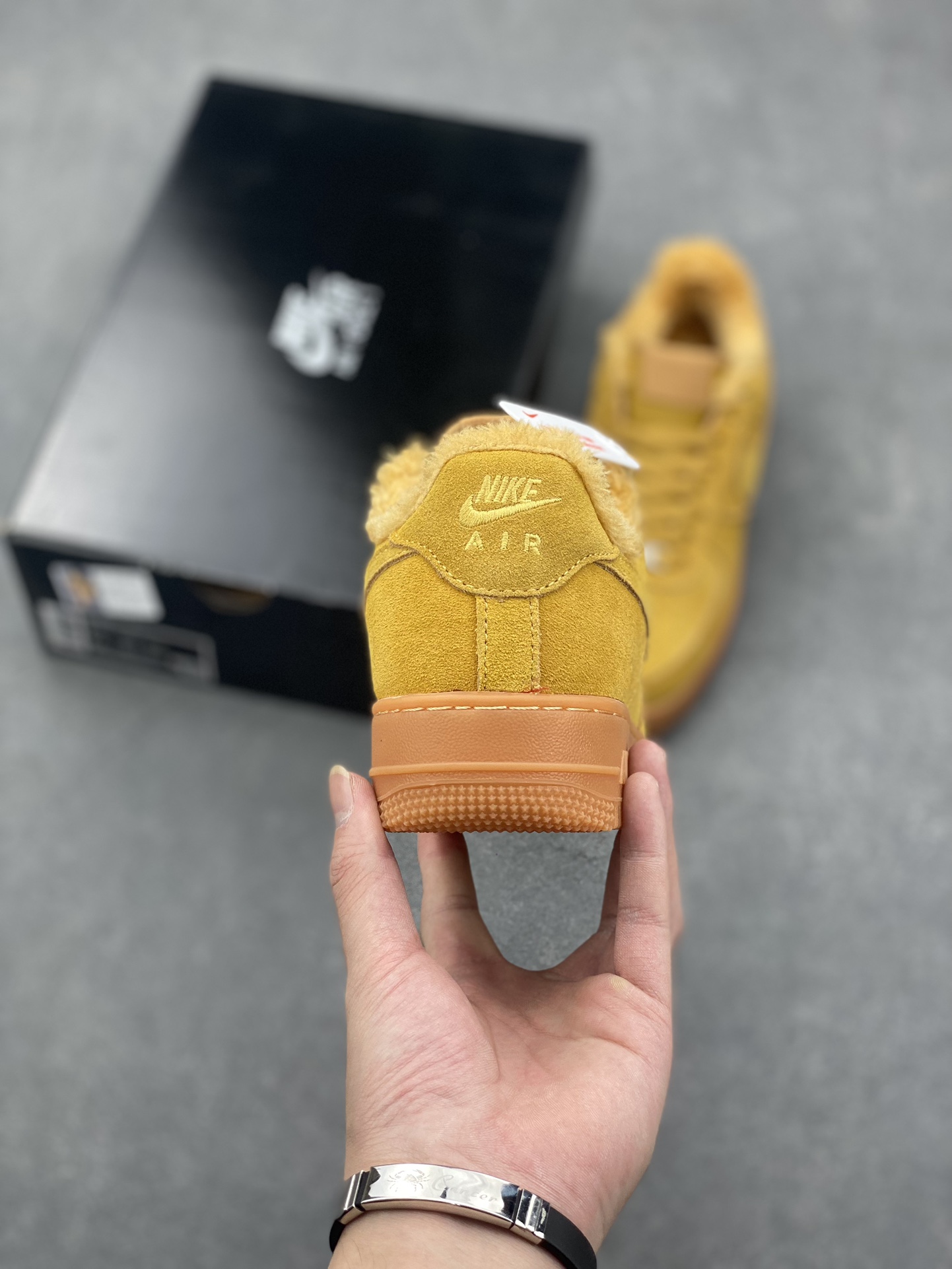 Nike x Ambush Air Force 1 Low Suede Sneakers in Mustard Yellow 5 i1728762388 1937 7