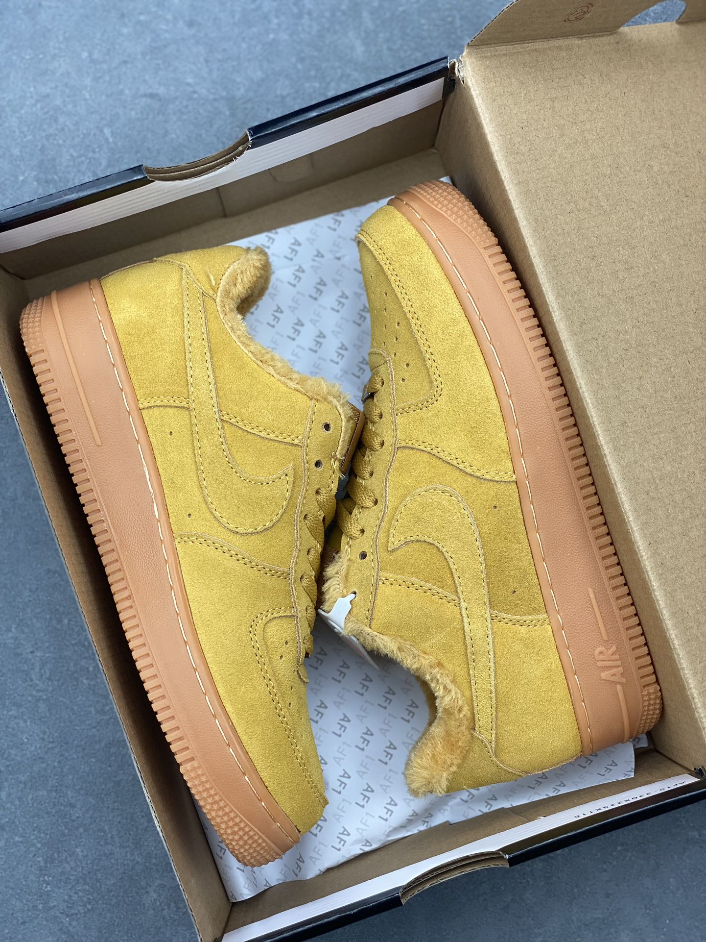 Nike x Ambush Air Force 1 Low Suede Sneakers in Mustard Yellow 10 i1728762388 4750 6