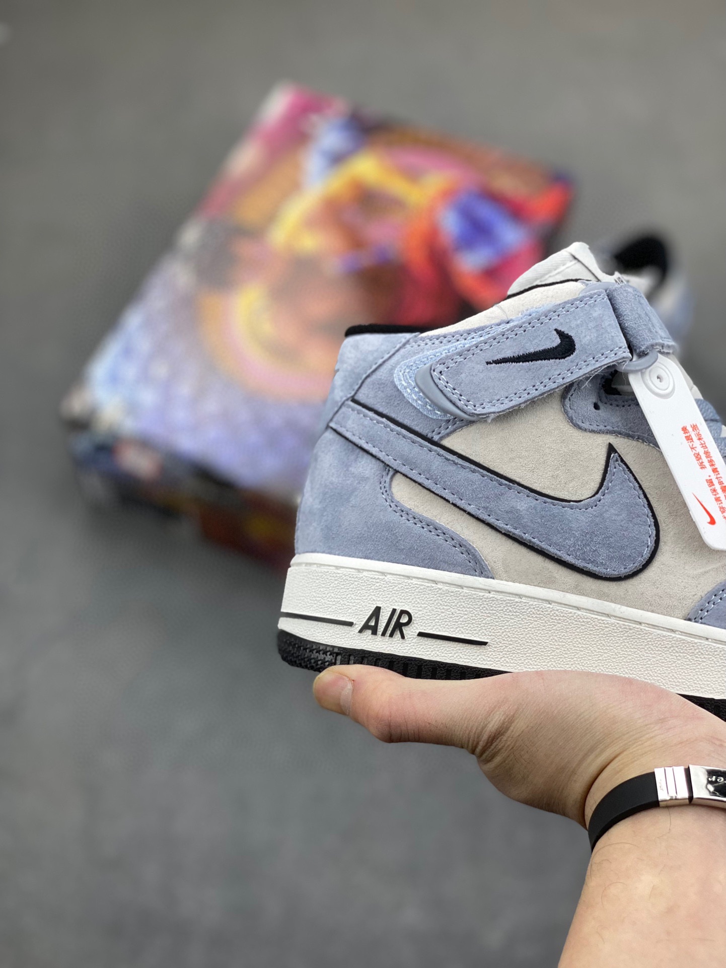 Nike Air Force 1 Mid '07 Light Blue Suede Casual Sneakers CG9904-104 6 i1728762486 1942 4