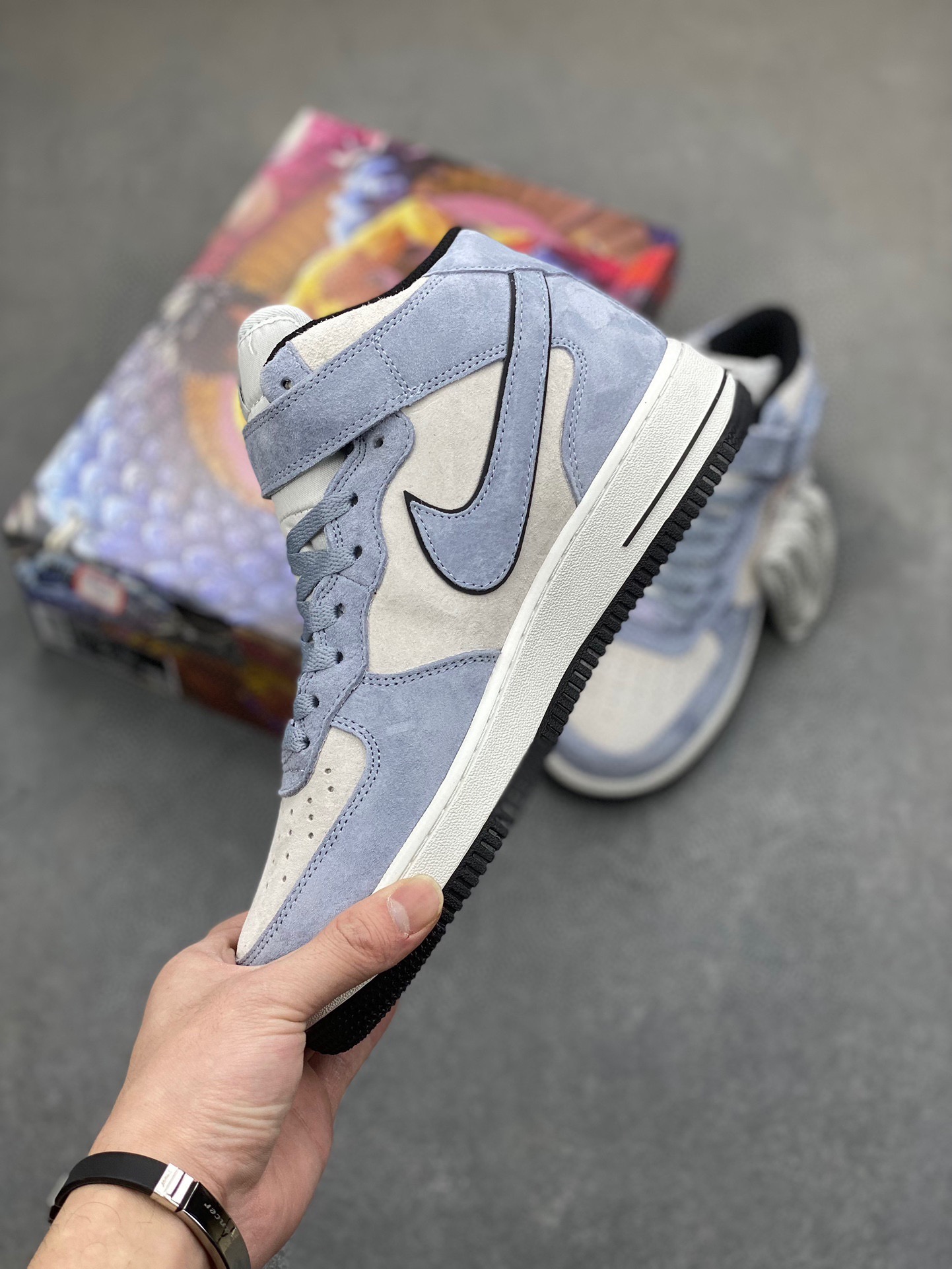 Nike Air Force 1 Mid '07 Light Blue Suede Casual Sneakers CG9904-104 4 i1728762486 4212 7