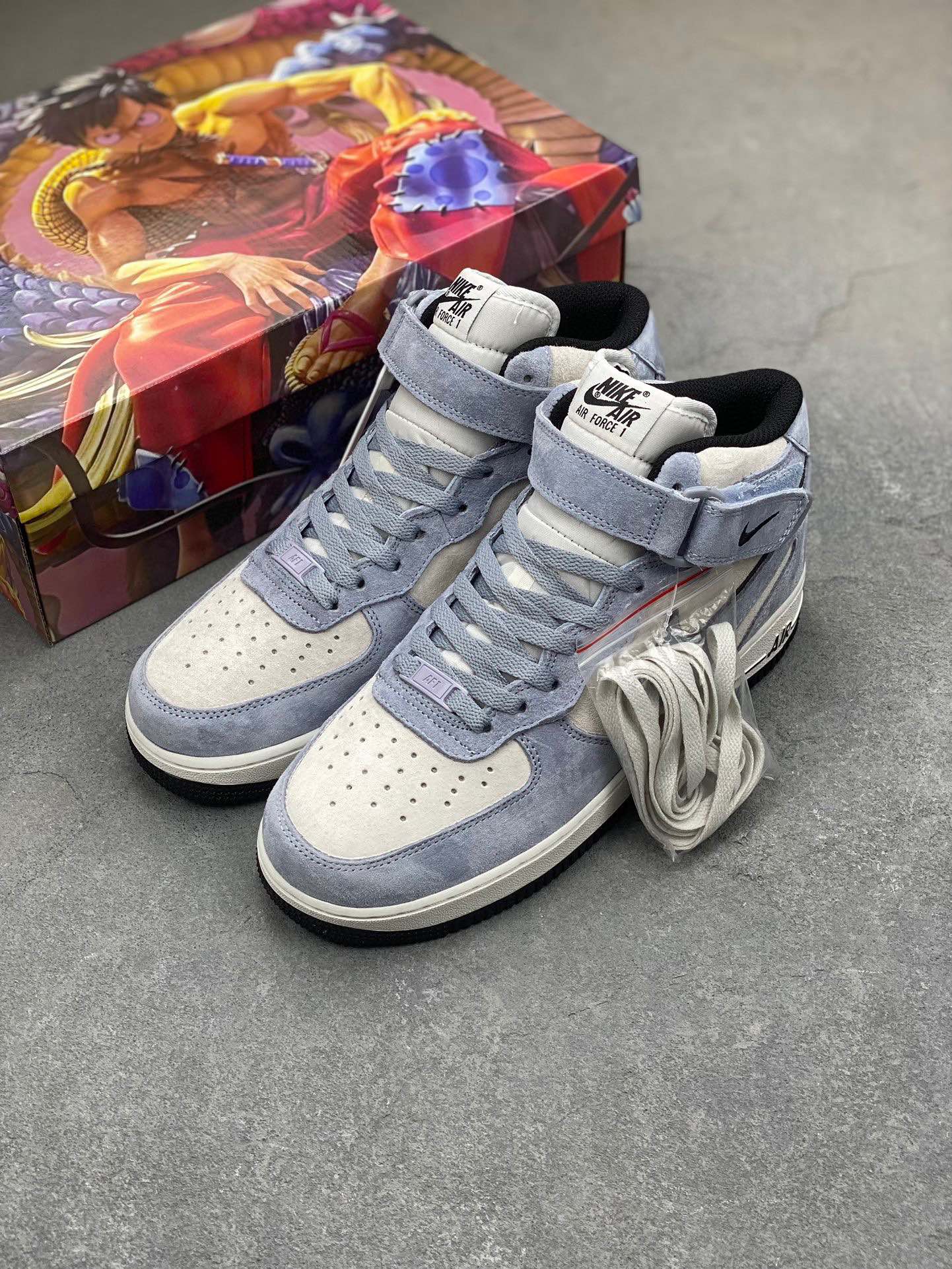 Nike Air Force 1 Mid '07 Light Blue Suede Casual Sneakers CG9904-104 9 i1728762486 7390 8
