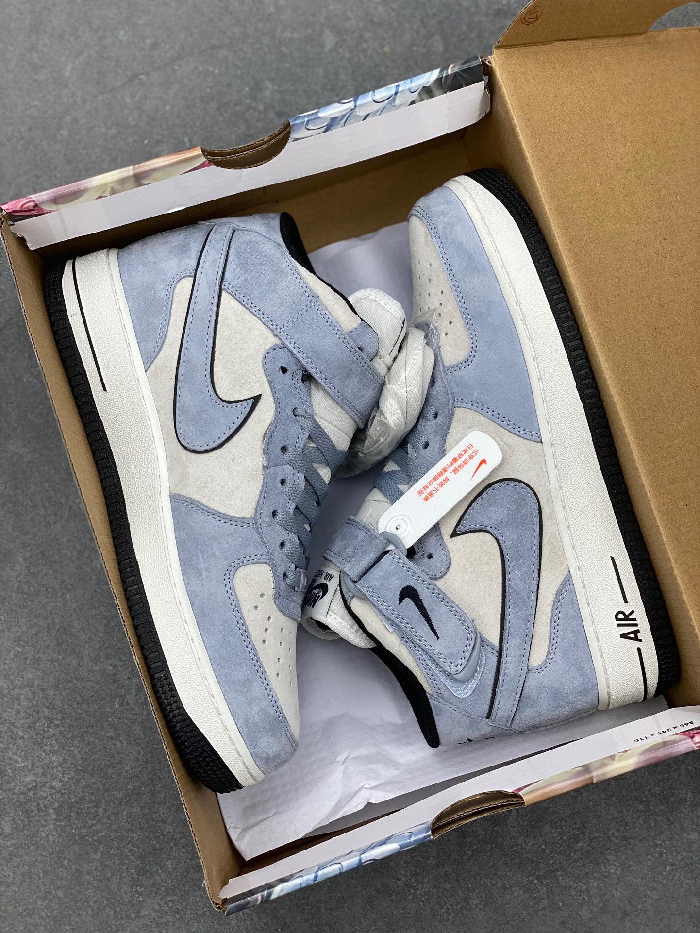 Nike Air Force 1 Mid '07 Light Blue Suede Casual Sneakers CG9904-104 10 i1728762486 8644 5