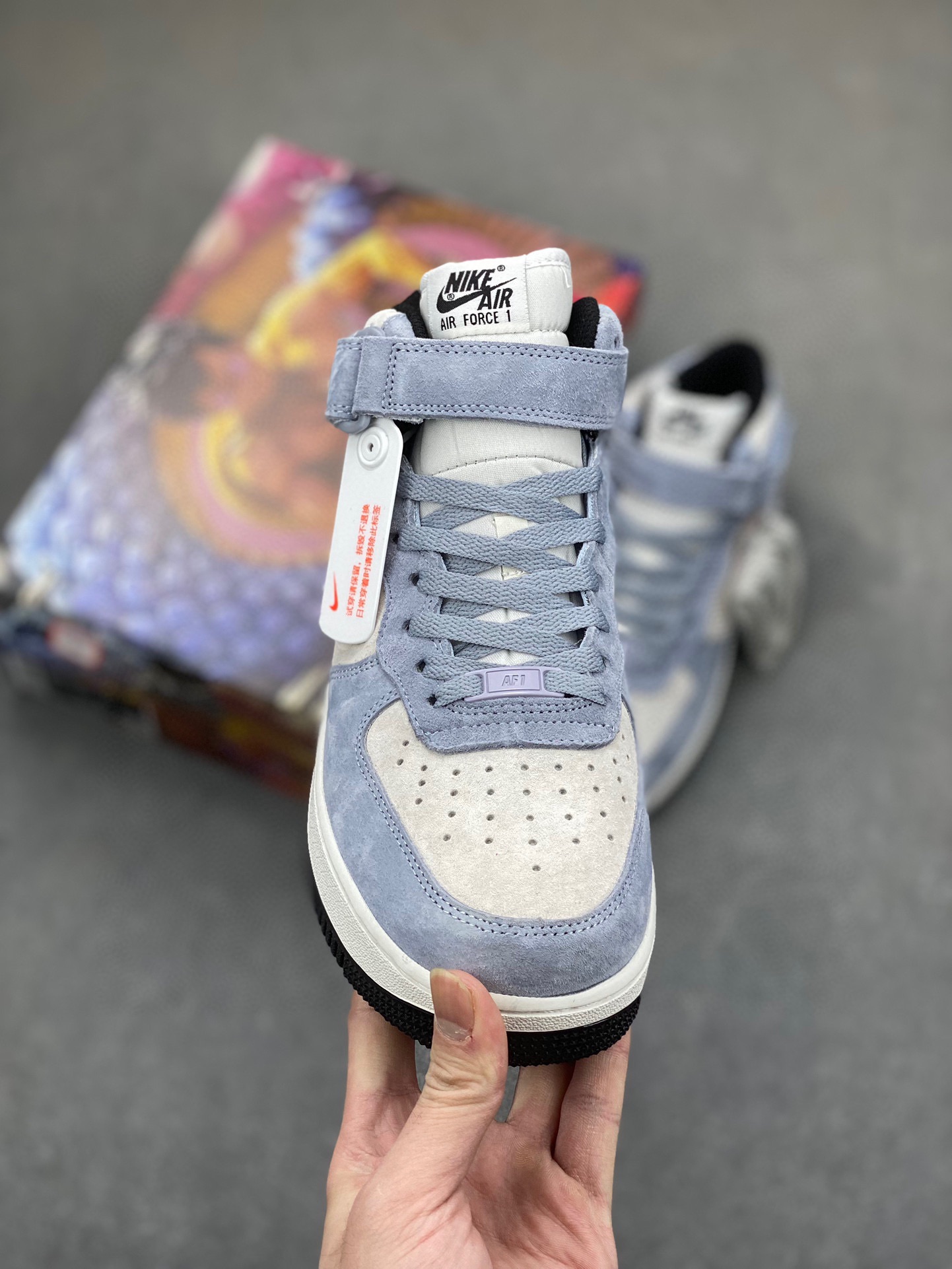 Nike Air Force 1 Mid '07 Light Blue Suede Casual Sneakers CG9904-104 3 i1728762486 9555 0