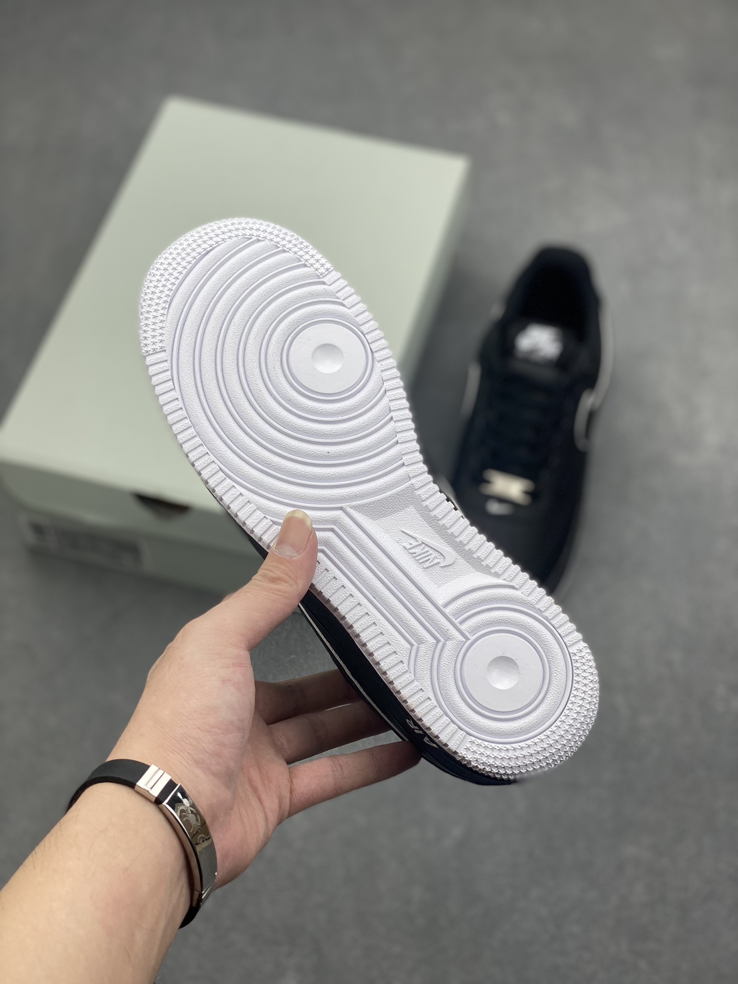 Nike Air Force 1 '07 Low Black/White Overlay Swoosh - Classic Sneakers 7 i1728762701 643 0