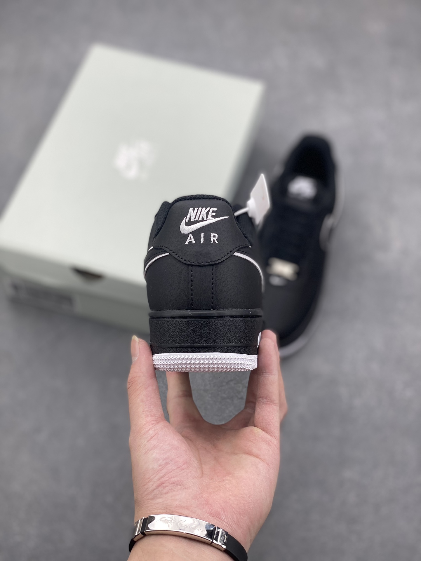 Nike Air Force 1 '07 Low Black/White Overlay Swoosh - Classic Sneakers 5 i1728762702 649 7