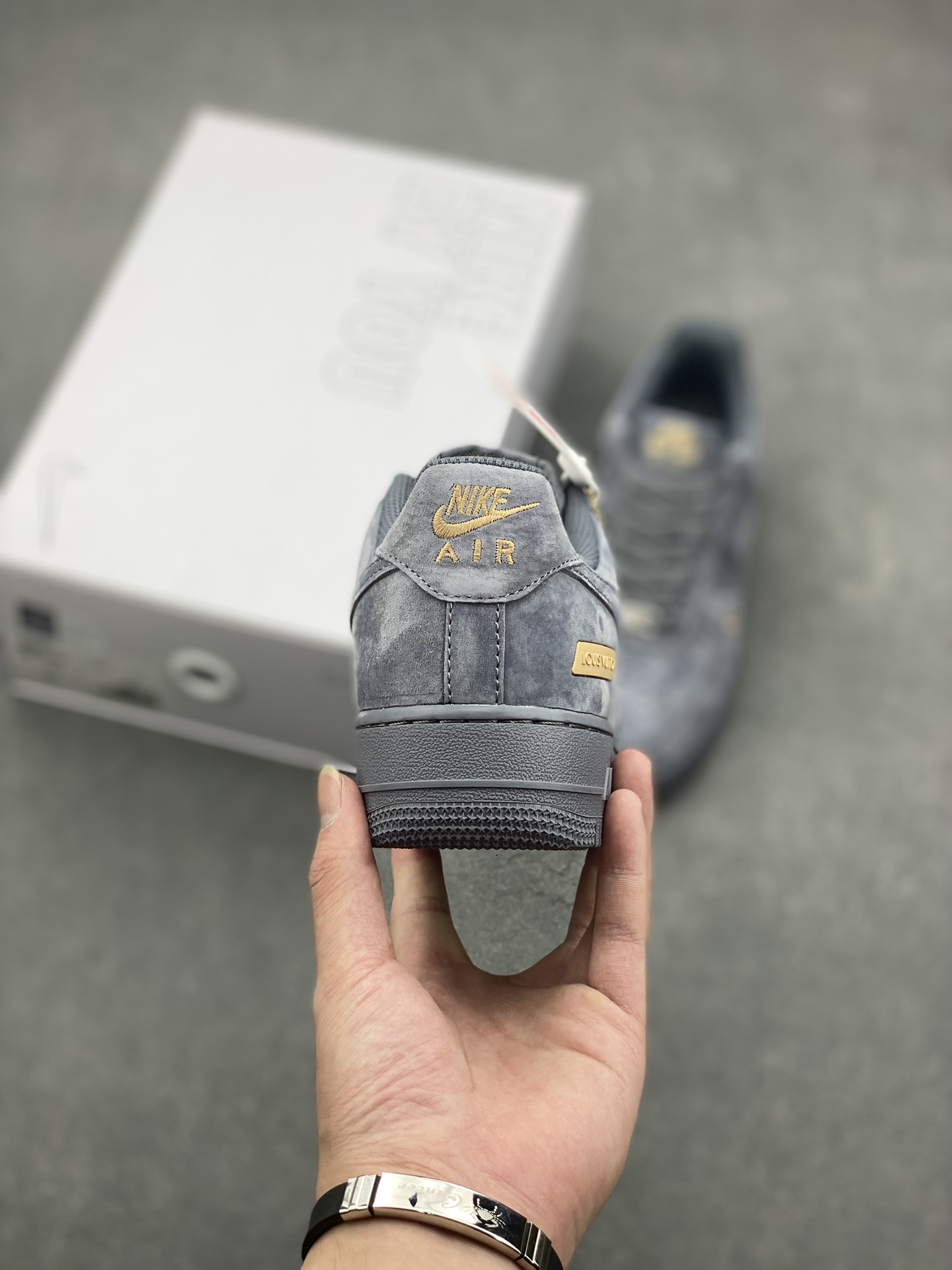 Nike Air Force 1 '07 Low Louis Vuitton Custom Gray Casual Sneakers 5 i1729103759 3513 3