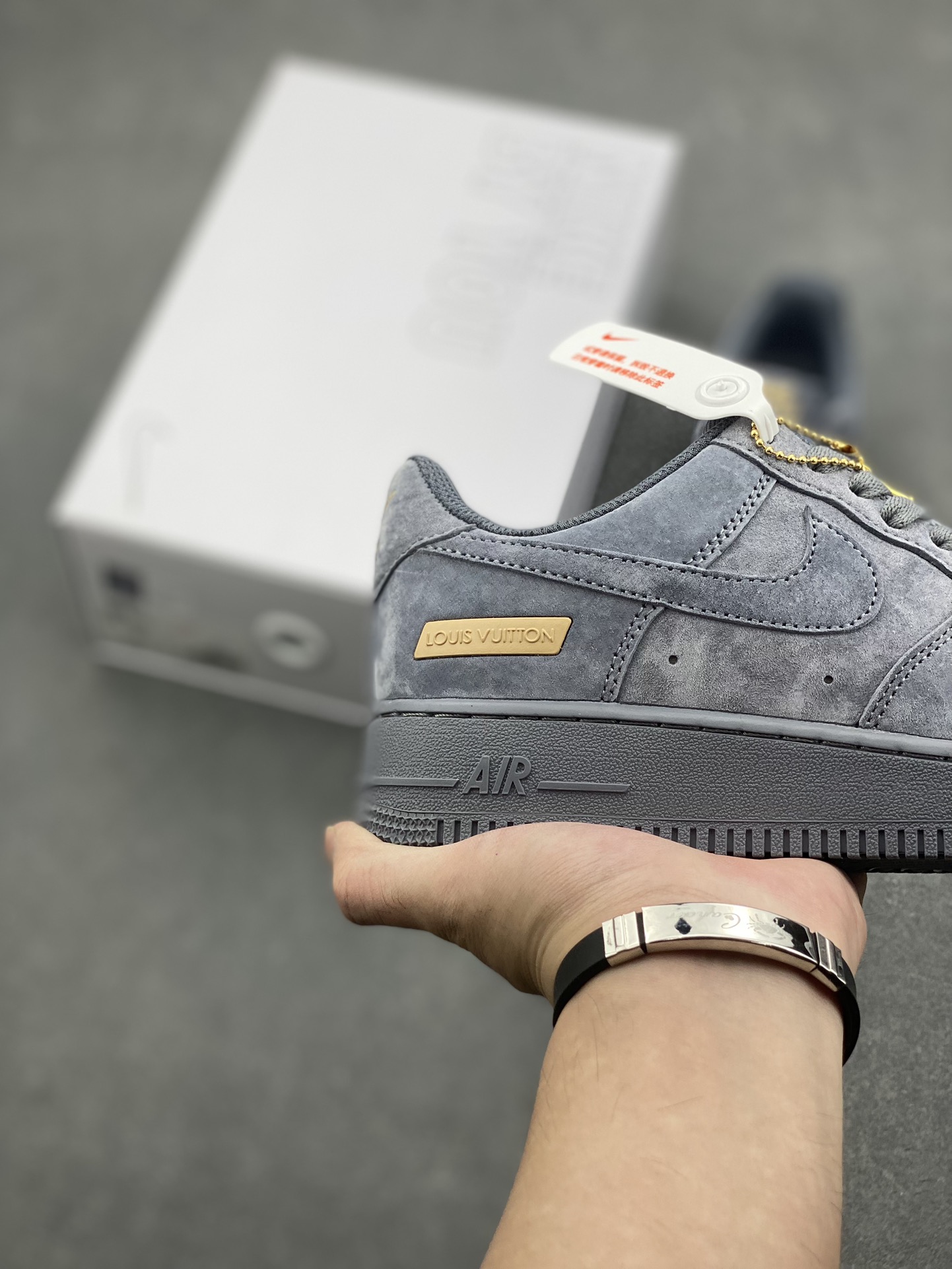 Nike Air Force 1 '07 Low Louis Vuitton Custom Gray Casual Sneakers 6 i1729103759 7103 1
