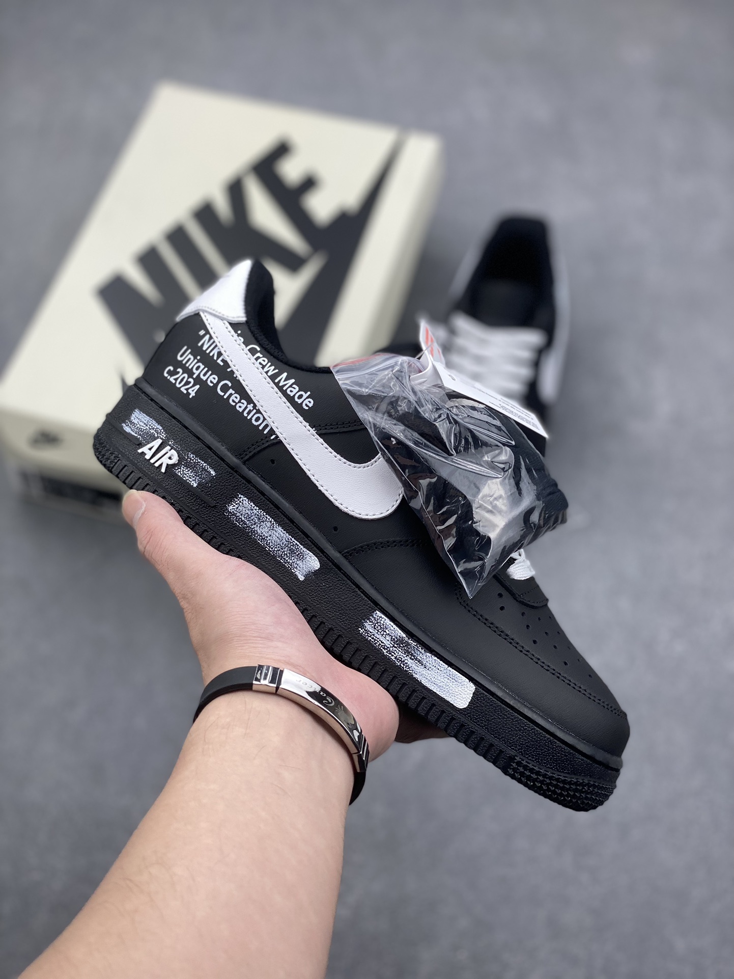 Nike Air Force 1 '07 Low Custom Black/White Casual Sneakers 2 i1729103836 905 2