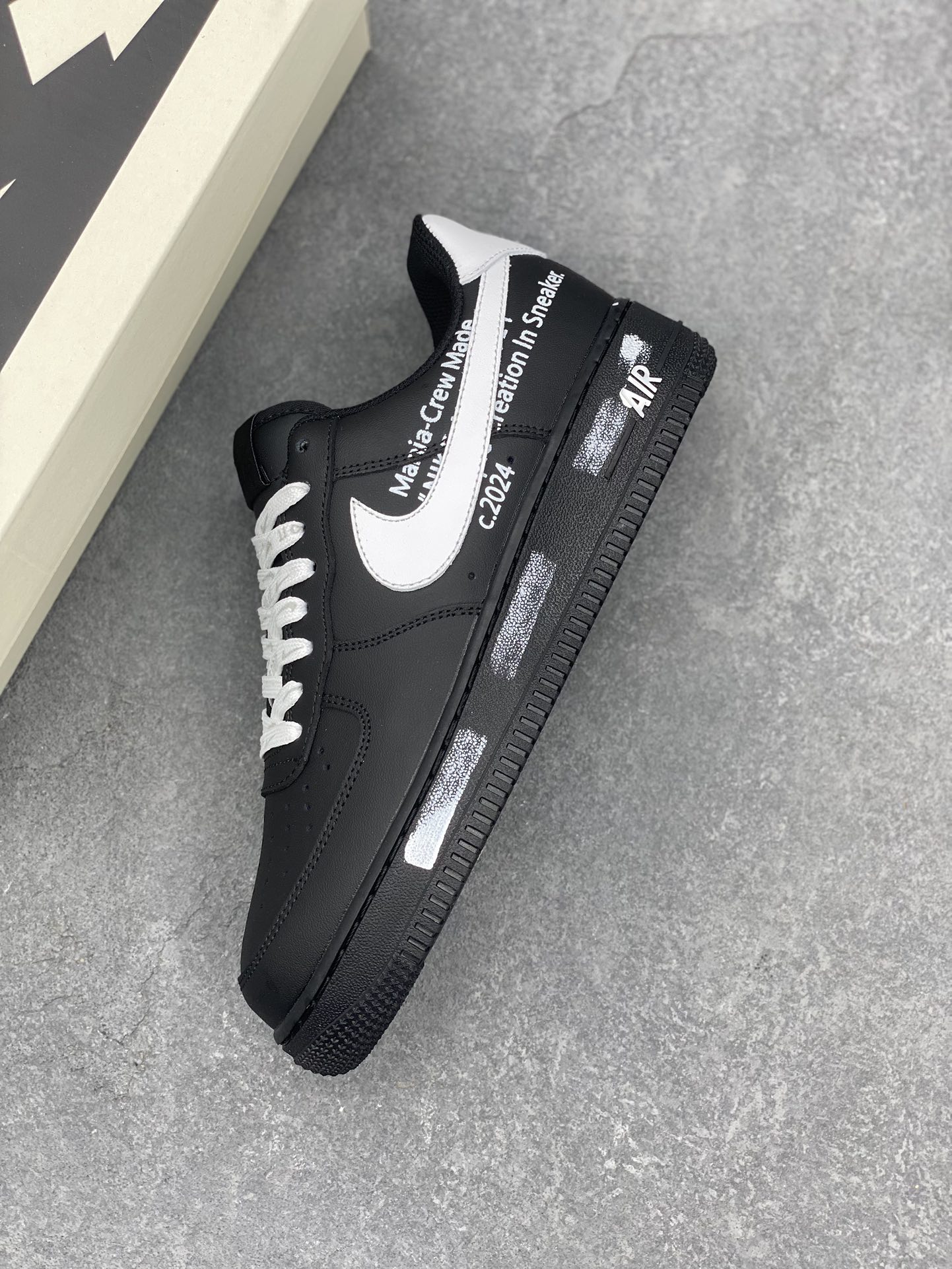 Nike Air Force 1 '07 Low Custom Black/White Casual Sneakers 8 i1729103837 1854 8
