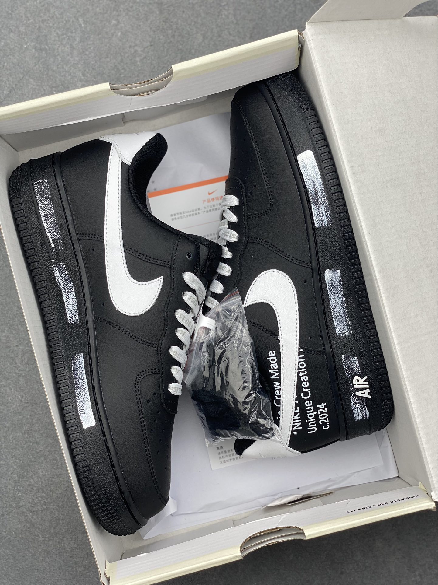 Nike Air Force 1 '07 Low Custom Black/White Casual Sneakers 10 i1729103837 548 3