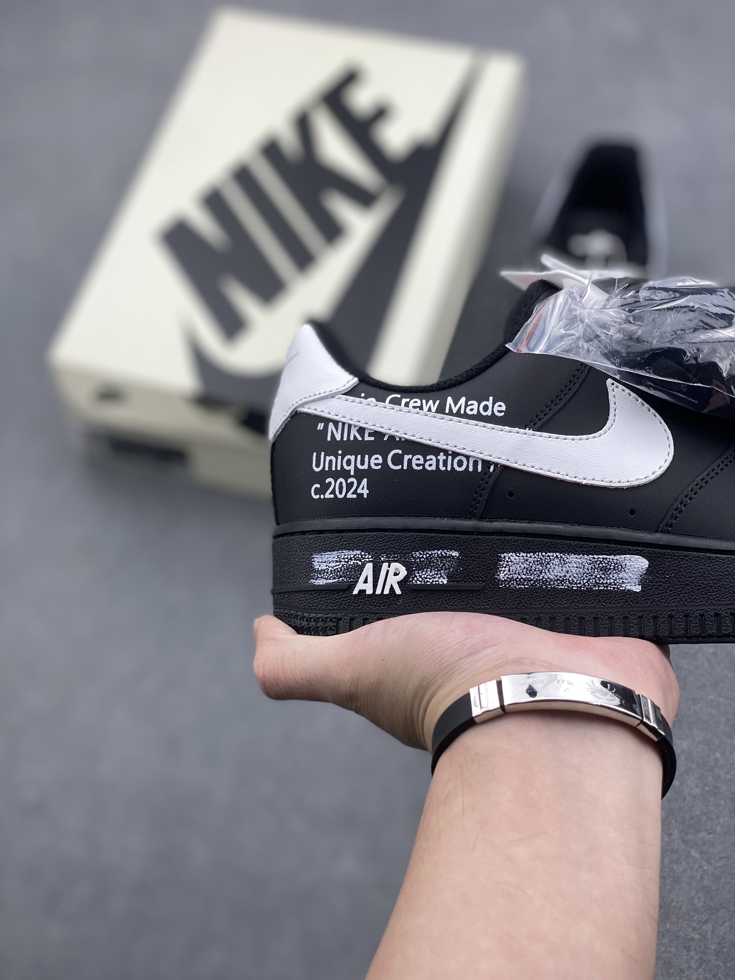 Nike Air Force 1 '07 Low Custom Black/White Casual Sneakers 6 i1729103837 5935 5