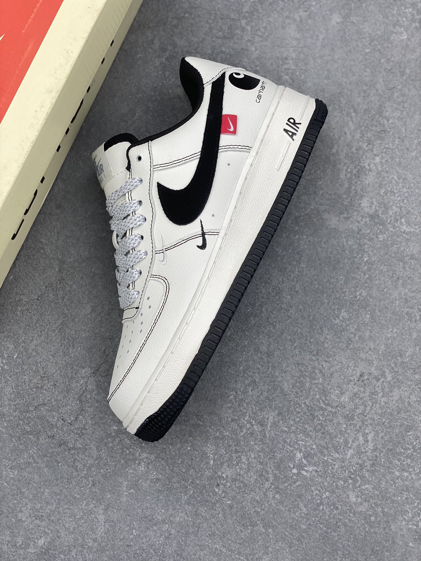 Nike Air Force 1 Low Carhartt White Black Sneakers - Casual, Comfortable 8 i1729104195 5718 0