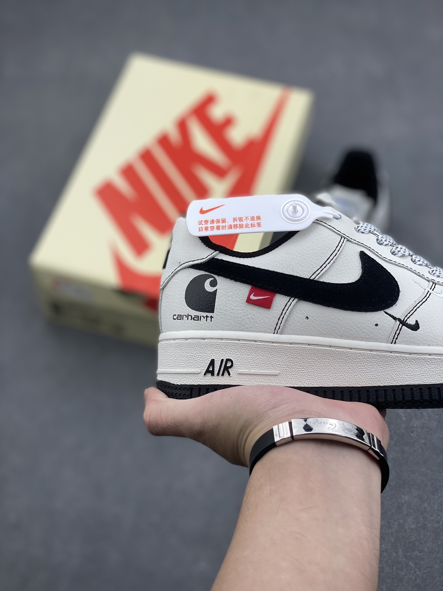 Nike Air Force 1 Low Carhartt White Black Sneakers - Casual, Comfortable 6 i1729104196 2015 8