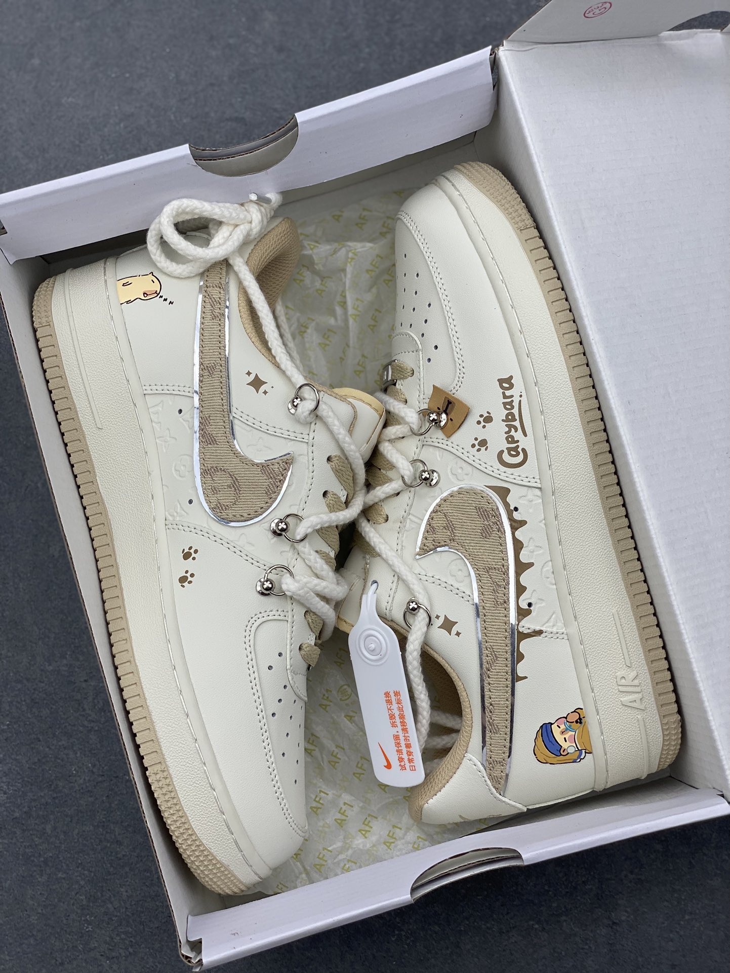 Nike Air Force 1 Low x Capybara "Pearl Girl" Sneakers - Limited Edition 10 i1729104351 45 8