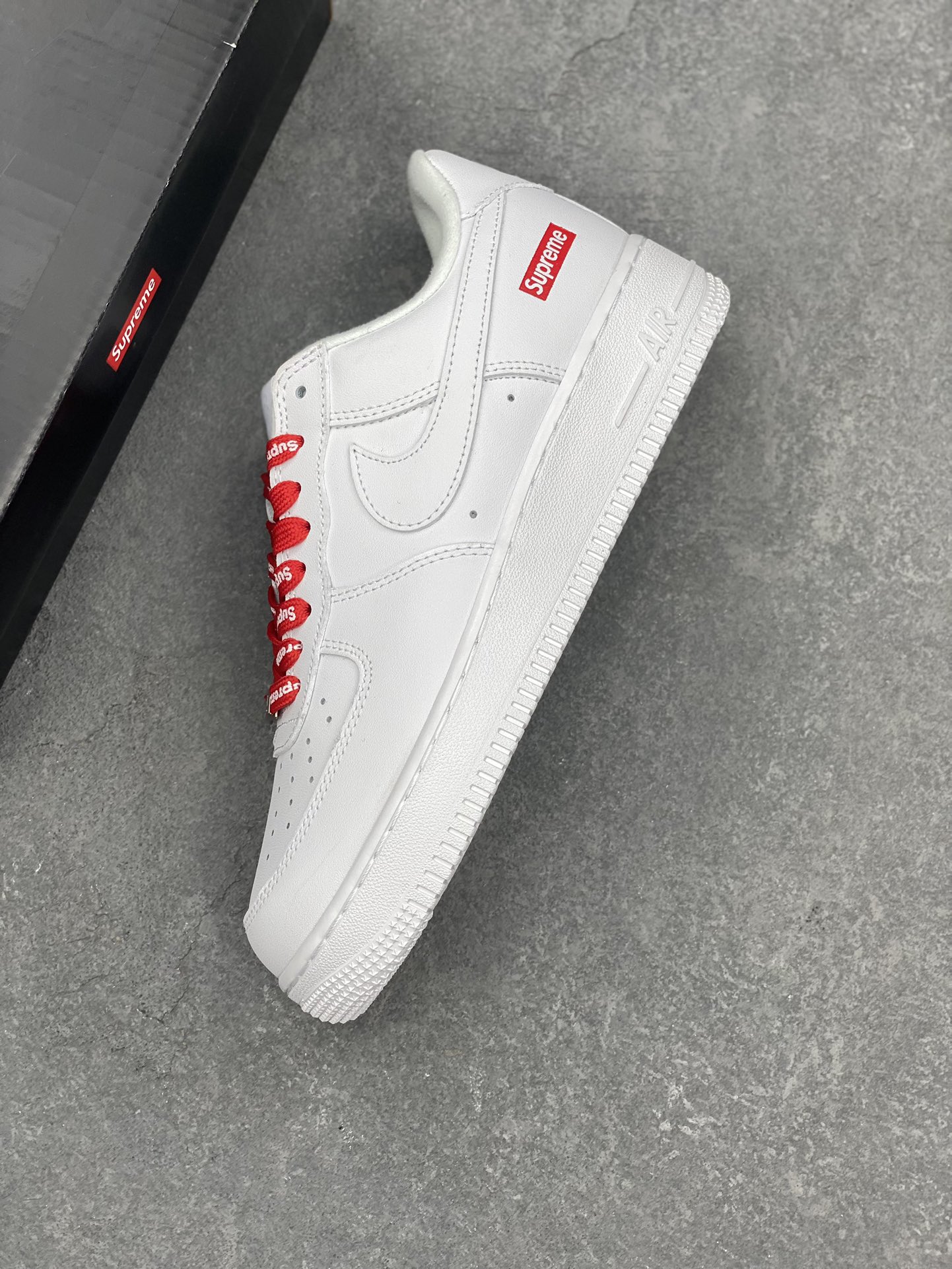 Nike Air Force 1 Low Supreme Casual Sneakers - White/Red 8 i1729104920 2292 3