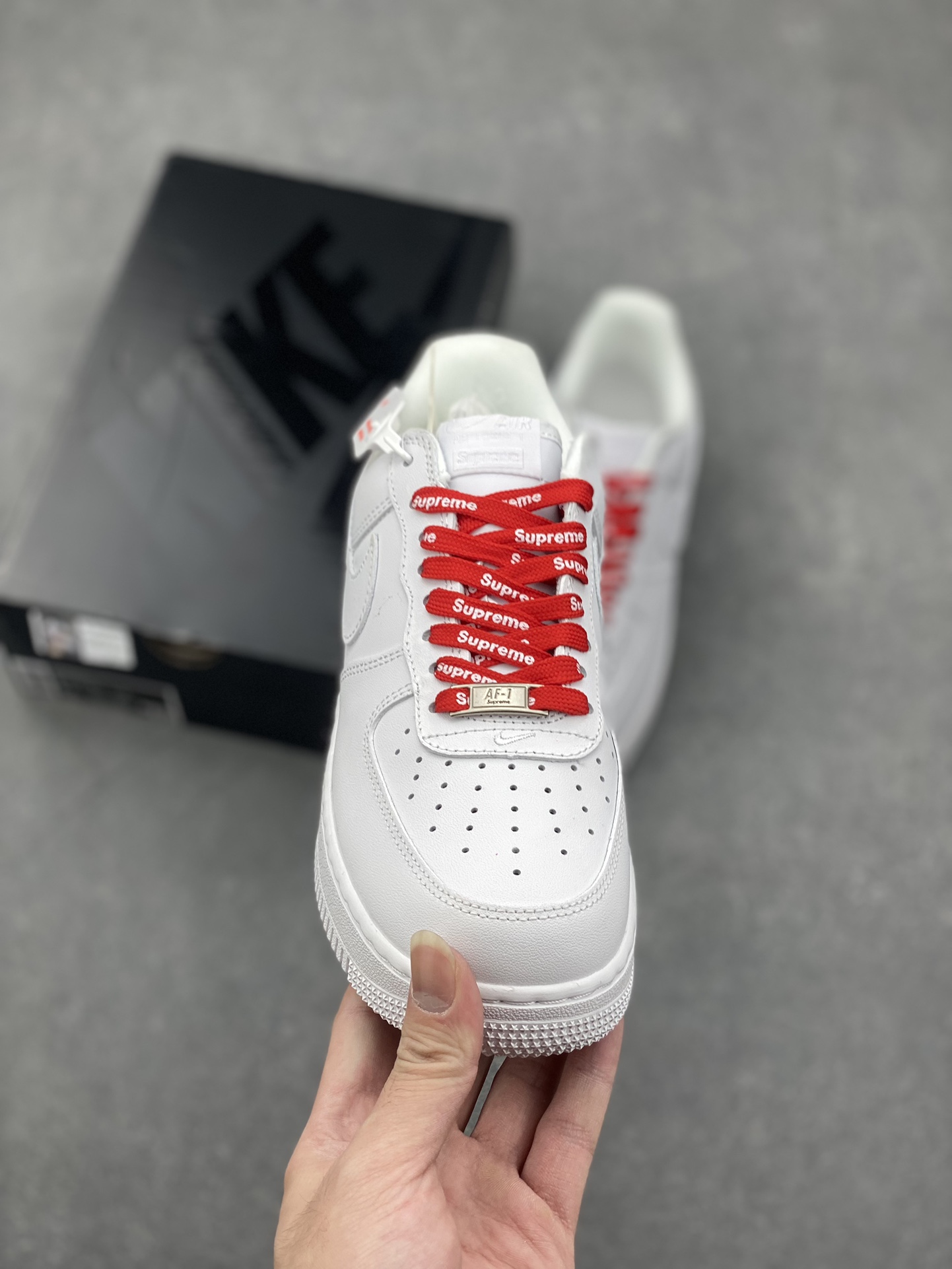 Nike Air Force 1 Low Supreme Casual Sneakers - White/Red 3 i1729104920 462 0