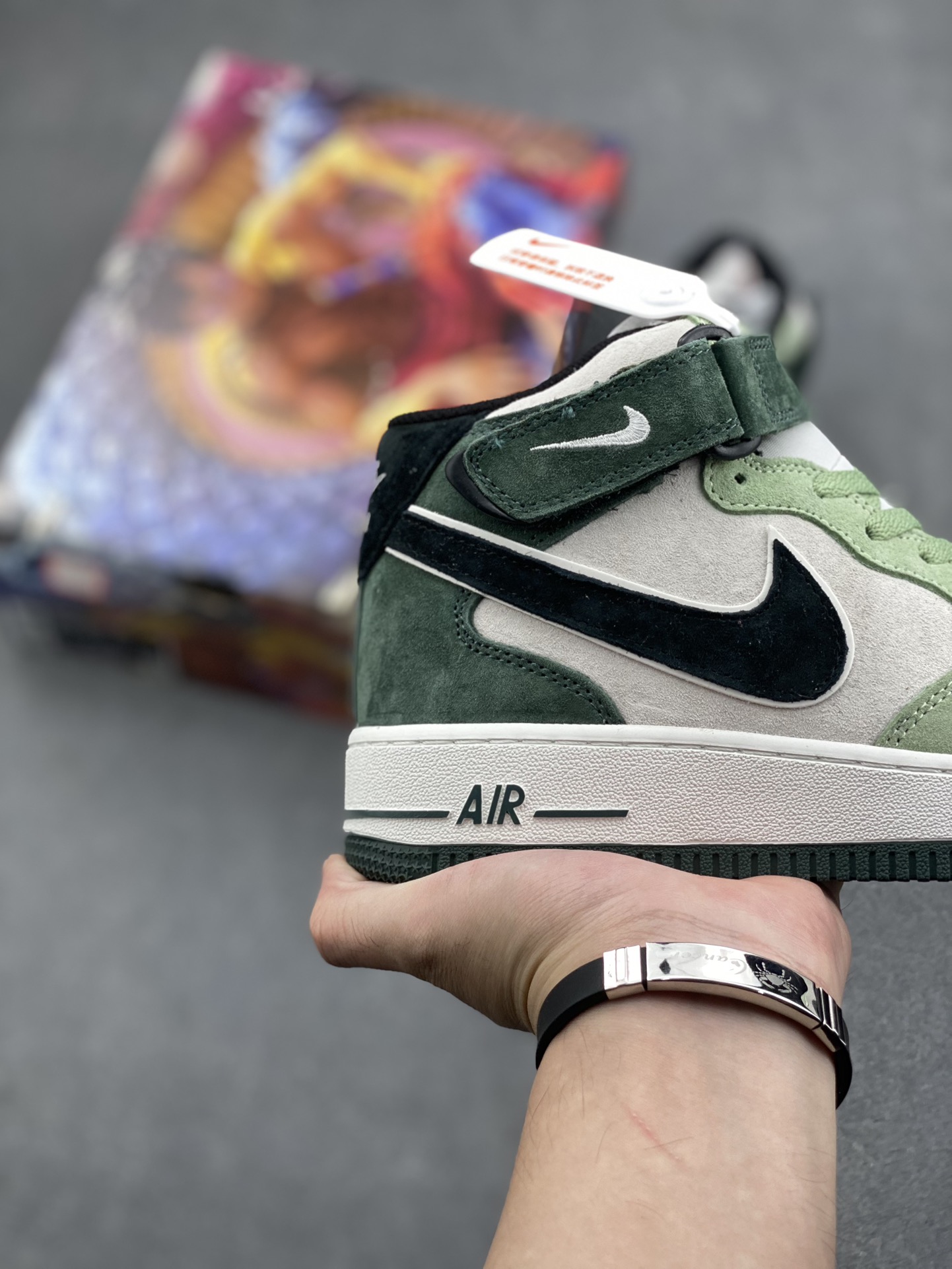 Nike Air Force 1 MID Black Army Green Suede Low Casual Sneakers 6 i1729268089 1024 2