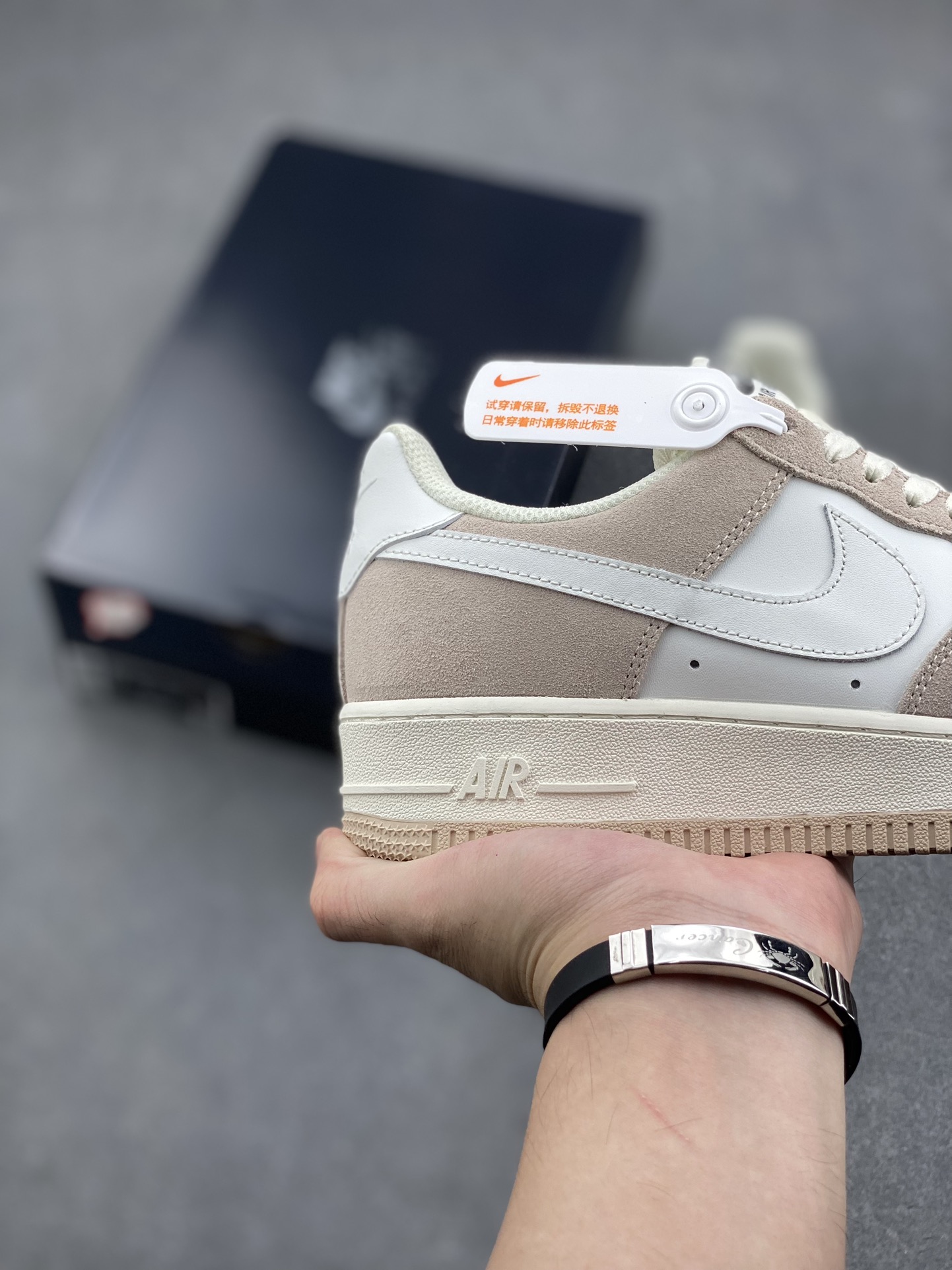 Nike Air Force 1 Low '07 Suede White Brown Wheat Casual Sneakers 6 i1729268278 258 4
