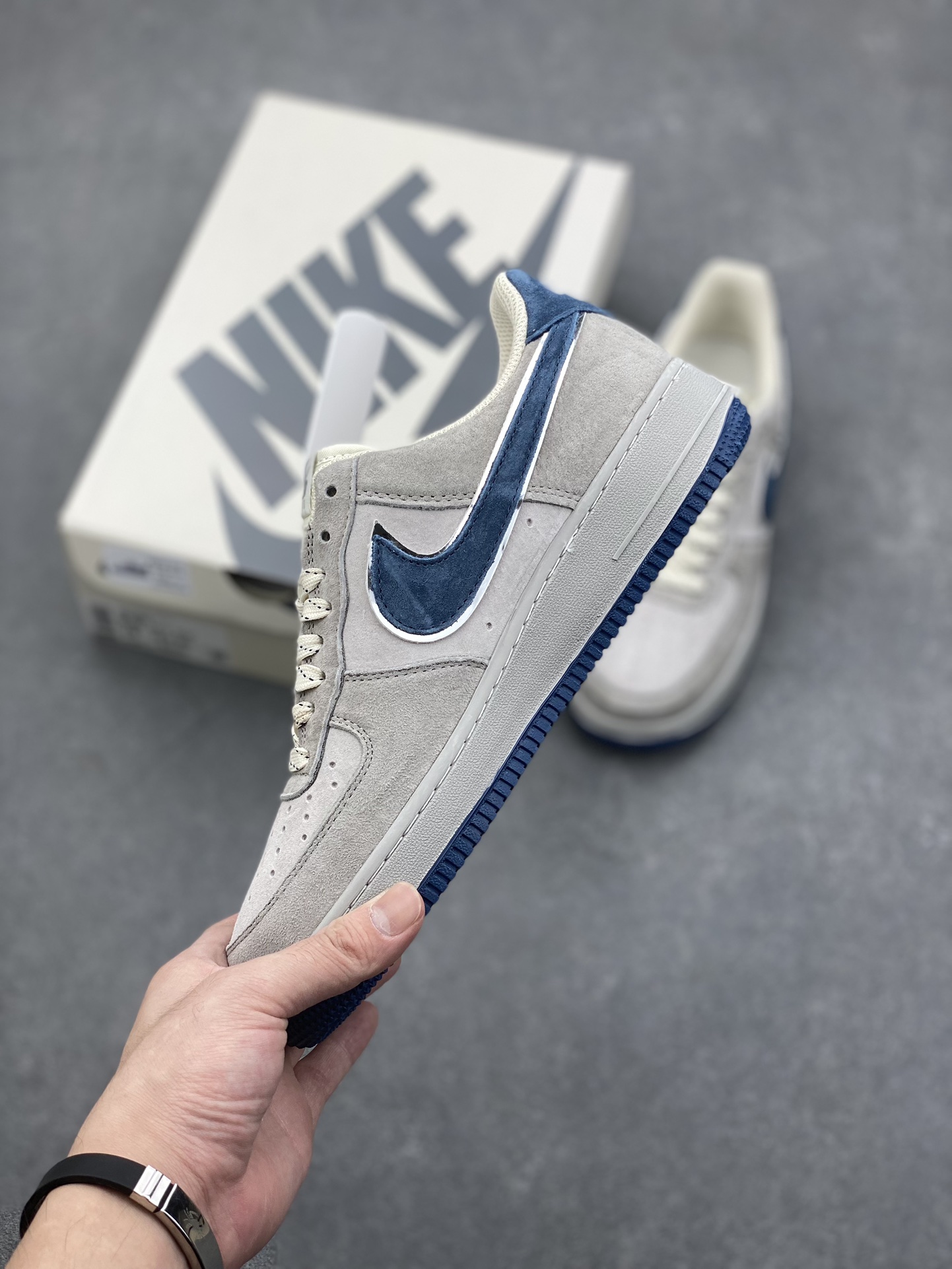 Nike Air Force 1 Low Grey Blue Suede Sneakers DJ3966-133 4 i1729354398 265 2