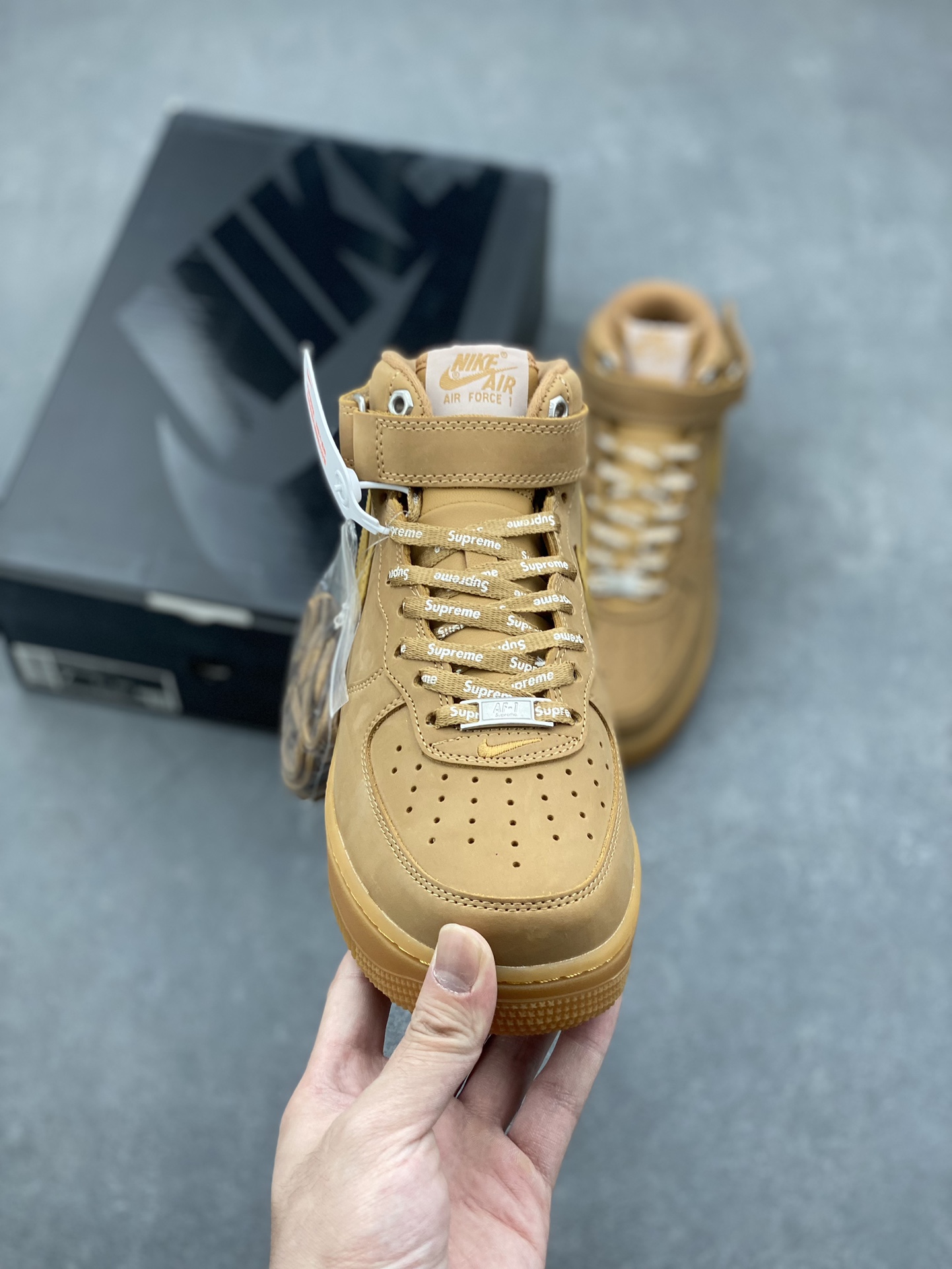Nike Air Force 1 Mid '07 x Supreme Wheat: Classic Style with Premium Comfort 3 i1729795218 3886 8