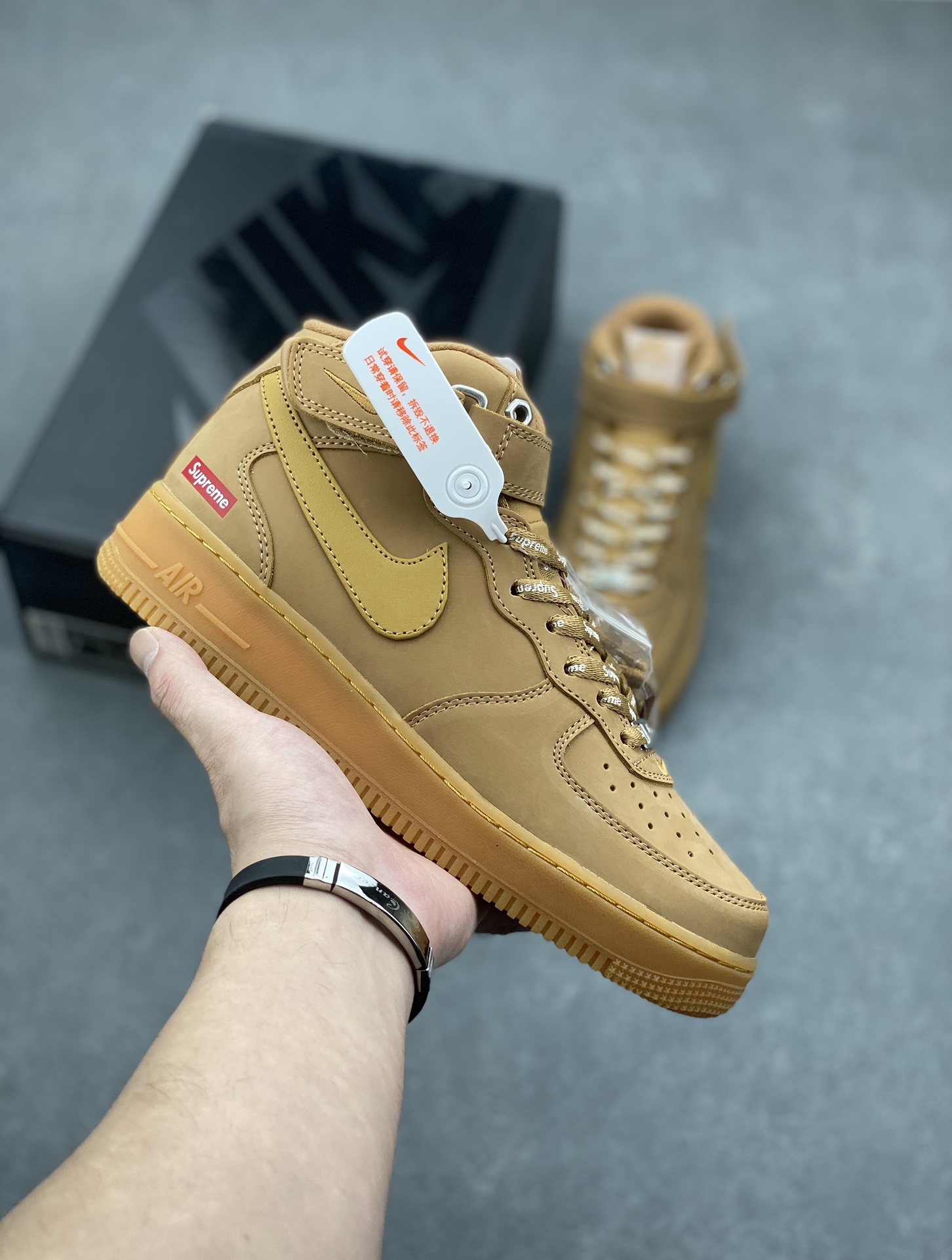 Nike Air Force 1 Mid '07 x Supreme Wheat: Classic Style with Premium Comfort 2 i1729795218 8290 4