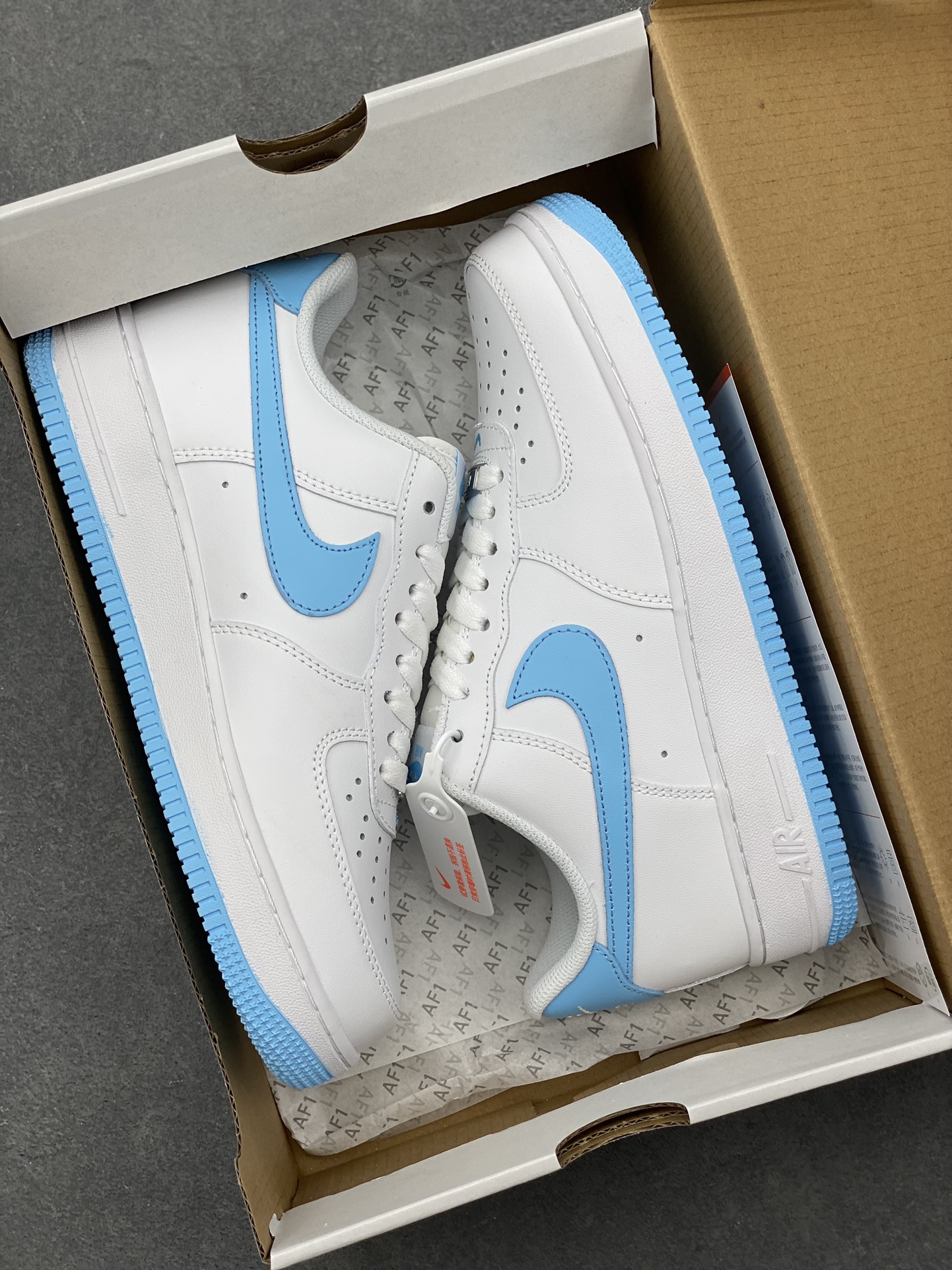 Nike Air Force 1 '07 Low White/Blue Casual Sneakers FQ4296-100 10 i1730046964 6773 0