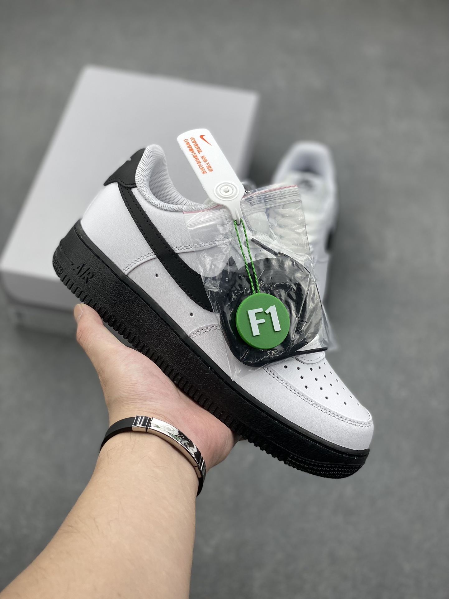 Nike Air Force 1 Low White Black Shoes CK7663-101 with Air Cushion 2 i1730047672 4501 3