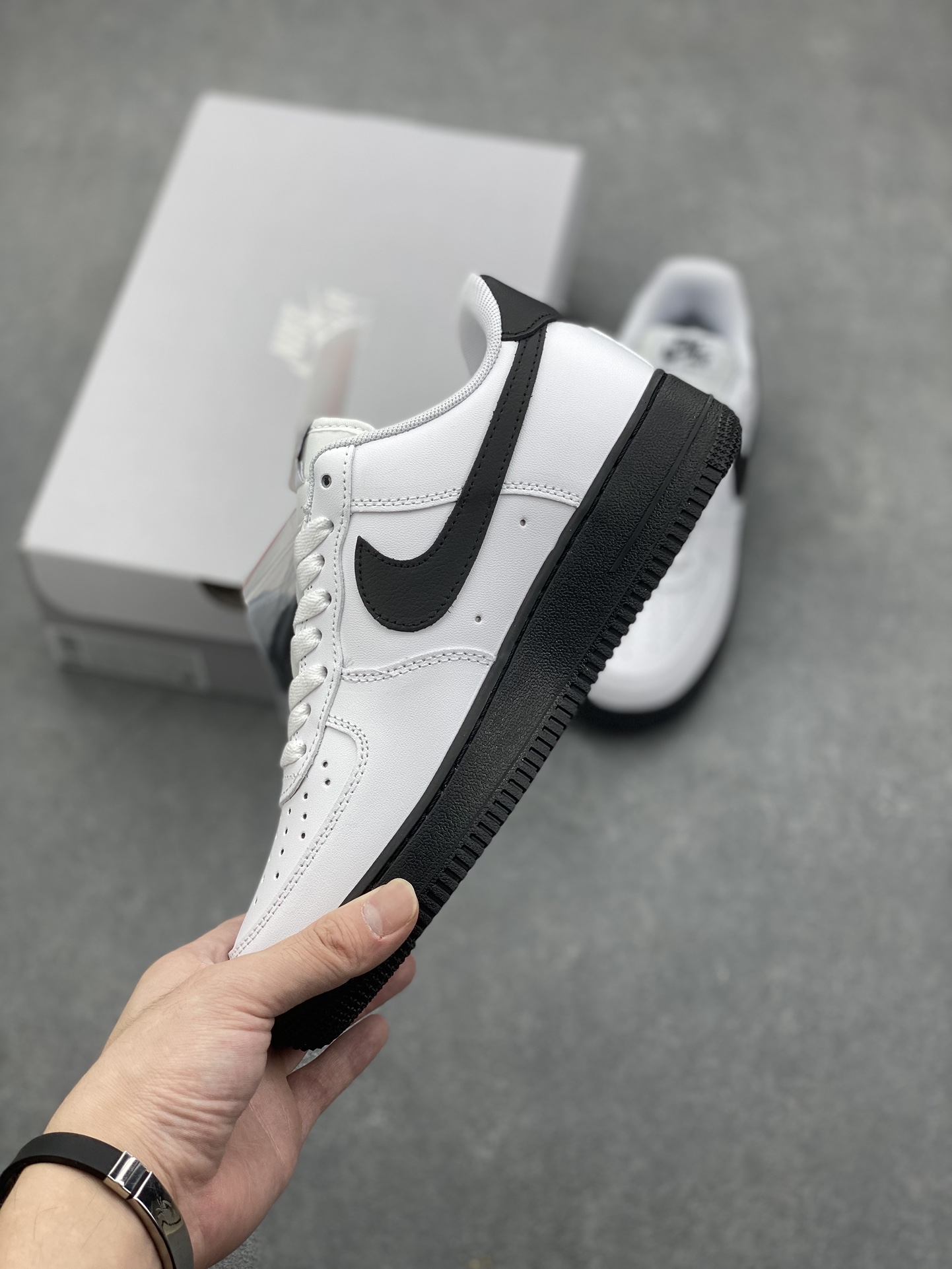 Nike Air Force 1 Low White Black Shoes CK7663-101 with Air Cushion 4 i1730047672 7135 5