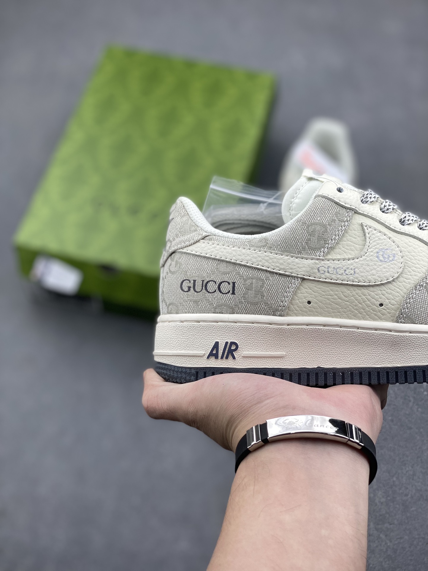 Nike Air Force 1 '07 Low Gucci Collab Smoke Grey Sneakers - Limited Edition 6 i1730316875 5957 2