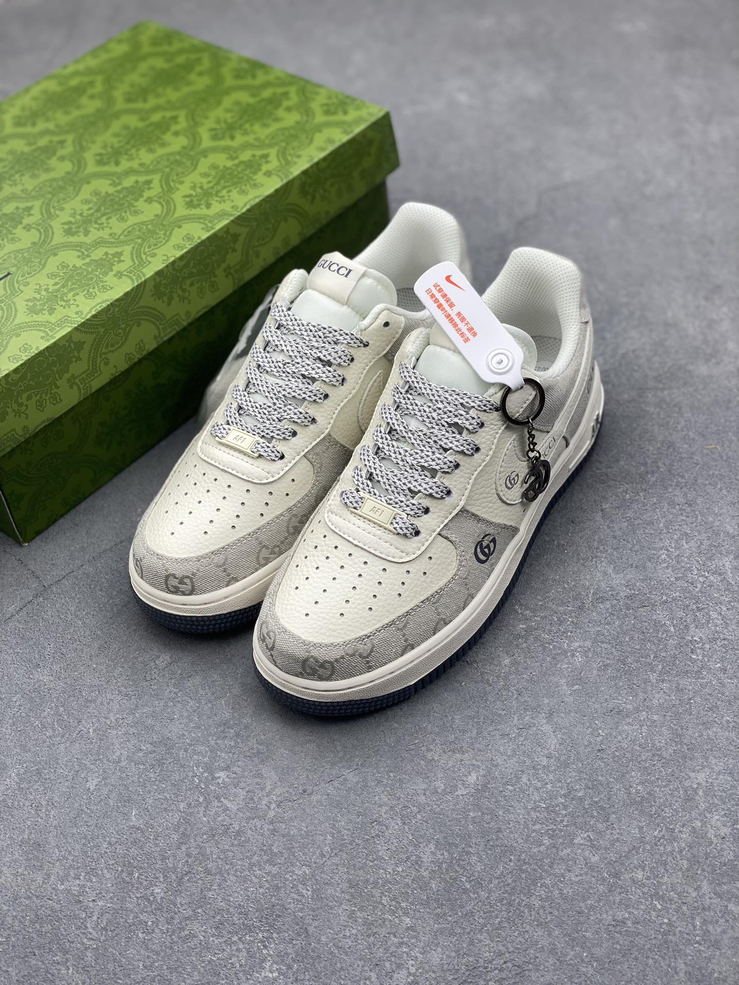 Nike Air Force 1 '07 Low Gucci Collab Smoke Grey Sneakers - Limited Edition 9 i1730316875 8003 3
