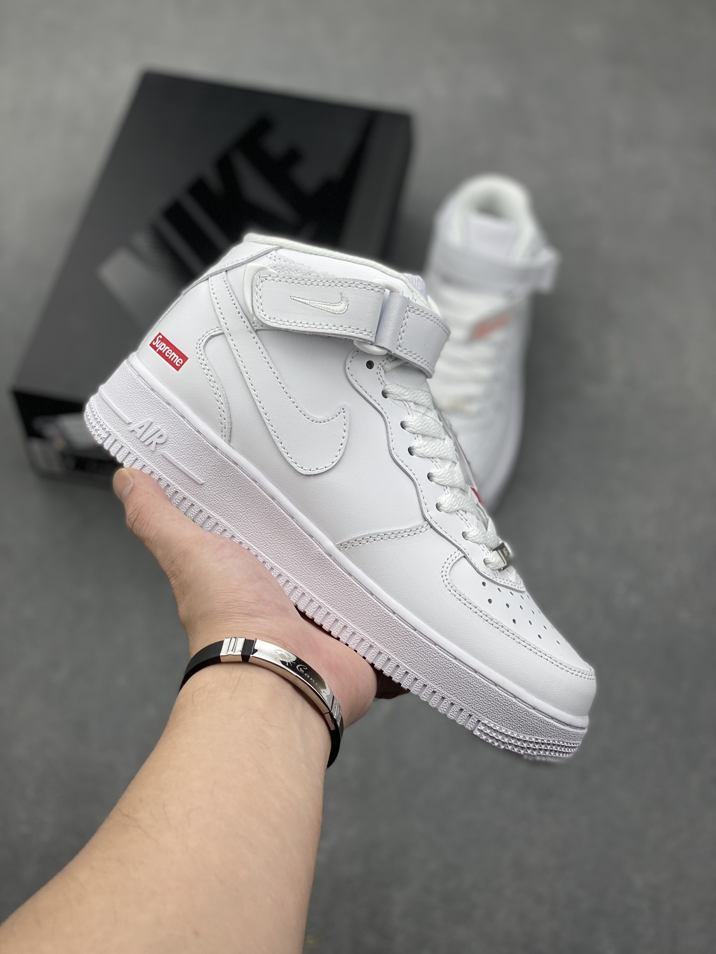 Nike x Supreme Air Force 1 Mid White Sneaker - Versatile & Stylish Shoe 2 i1730317013 8571 7