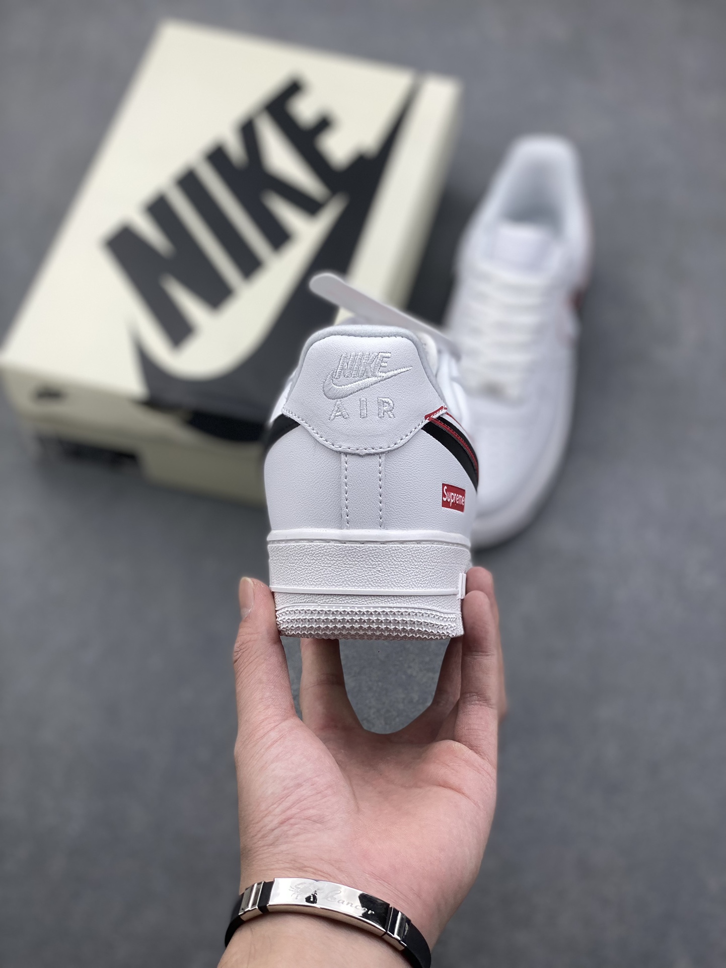 Nike Air Force 1 Low Supreme CU9225-100 Sneakers - White/Varsity Red 5 i1730317276 2439 2