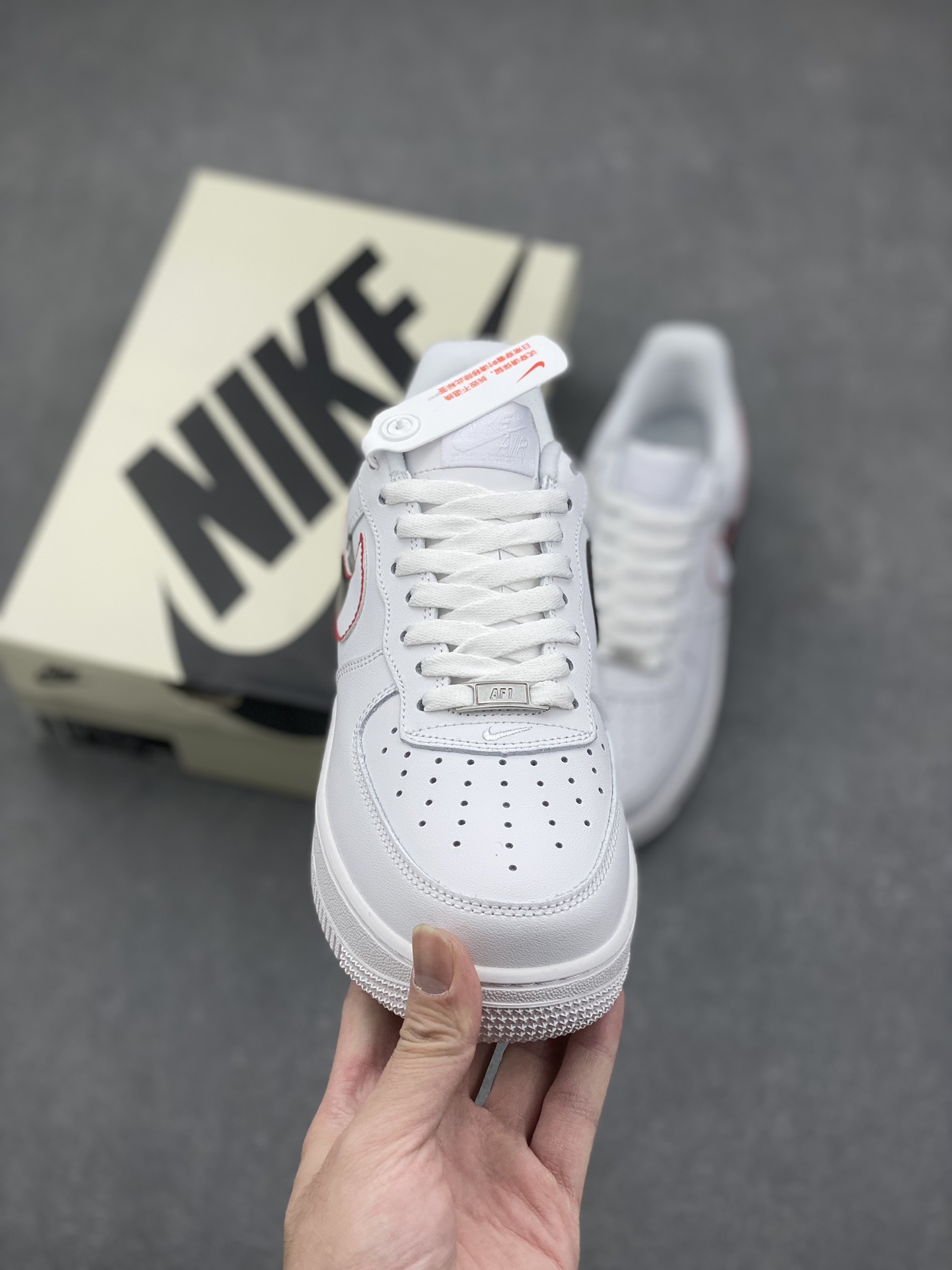 Nike Air Force 1 Low Supreme CU9225-100 Sneakers - White/Varsity Red 3 i1730317276 3423 7