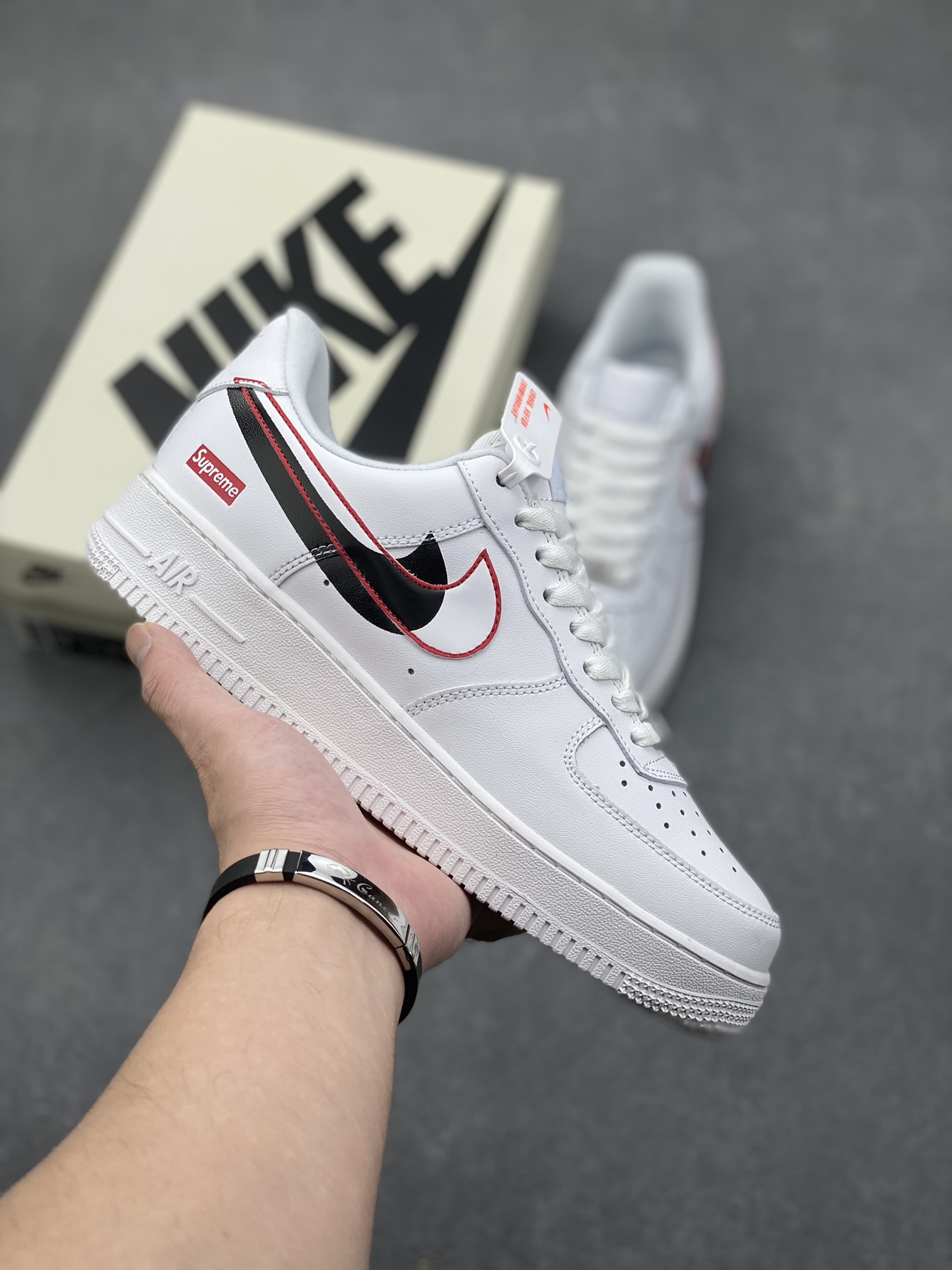 Nike Air Force 1 Low Supreme CU9225-100 Sneakers - White/Varsity Red 2 i1730317276 9449 5