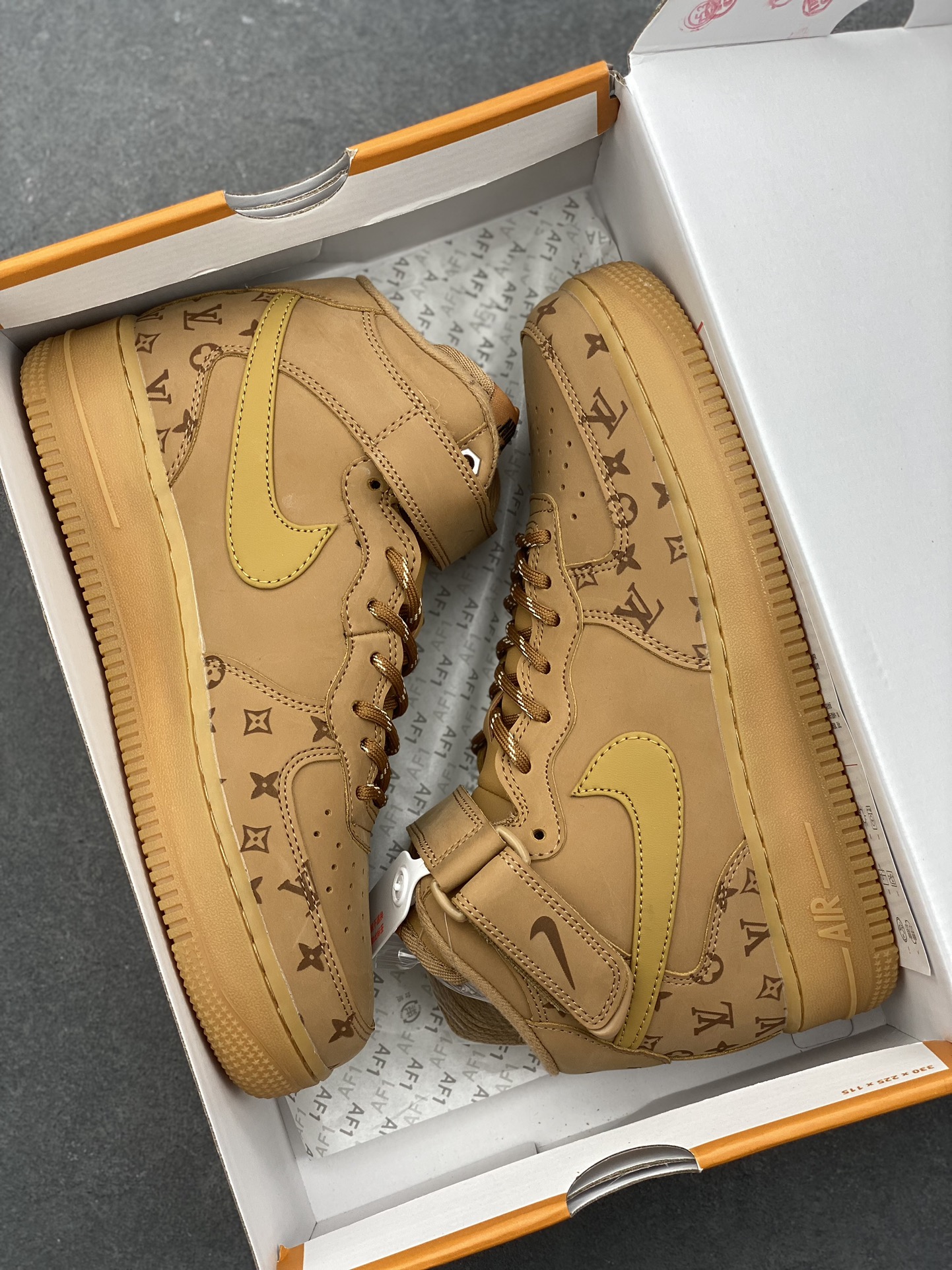 Nike Air Force 1 '07 Low Louis Vuitton Wheat Print Limited Edition 10 i1730397515 1905 0