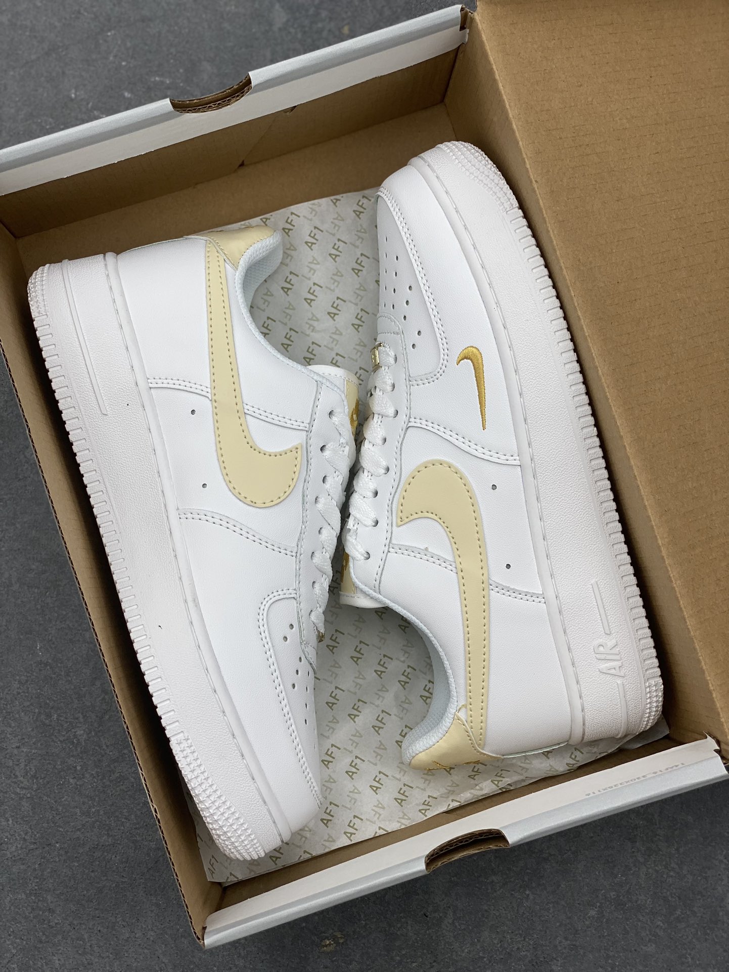 Nike Air Force 1 Low White/Gold: Original Quality, Comfortable Fit 10 i1730566505 8625 2