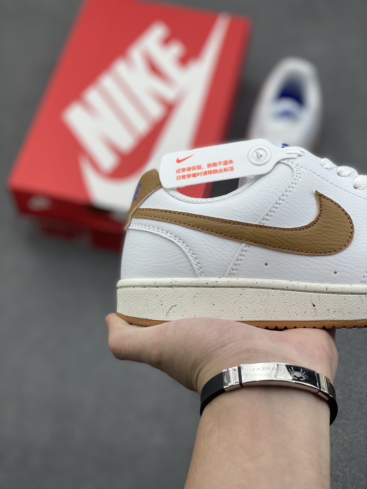 Nike Court Borough Low White/Brown Leather Sneakers FV9952-102 6 i1730566604 2258 7