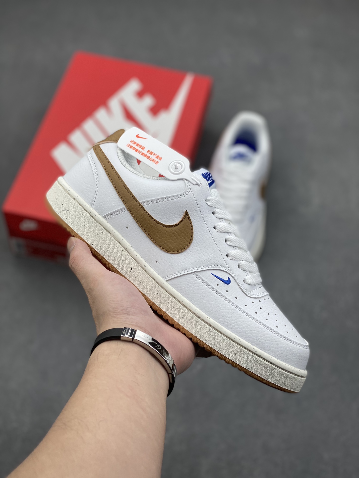 Nike Court Borough Low White/Brown Leather Sneakers FV9952-102 2 i1730566604 5912 6