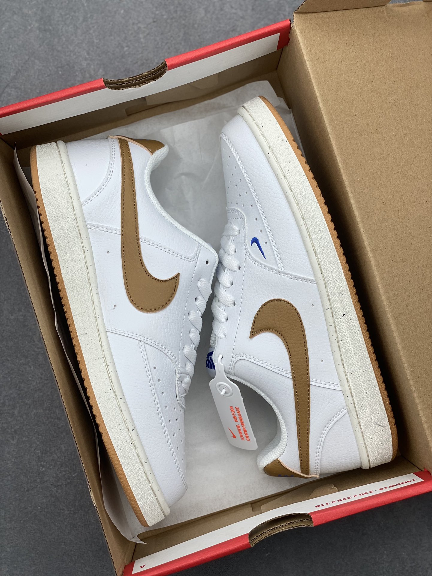 Nike Court Borough Low White/Brown Leather Sneakers FV9952-102 10 i1730566604 7208 2