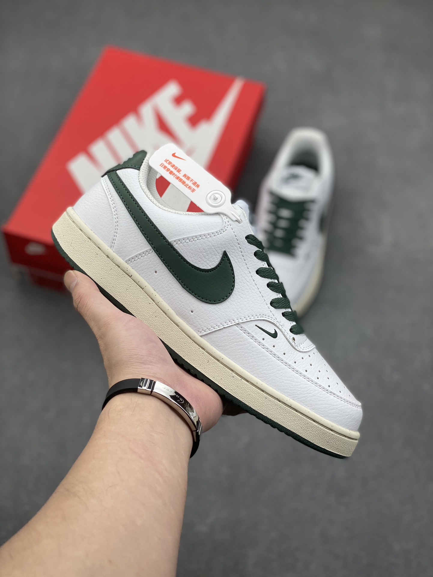 Nike Court Borough Low White Green Sneakers FV9952-101, All-Star Style 2 i1730566684 1773 4