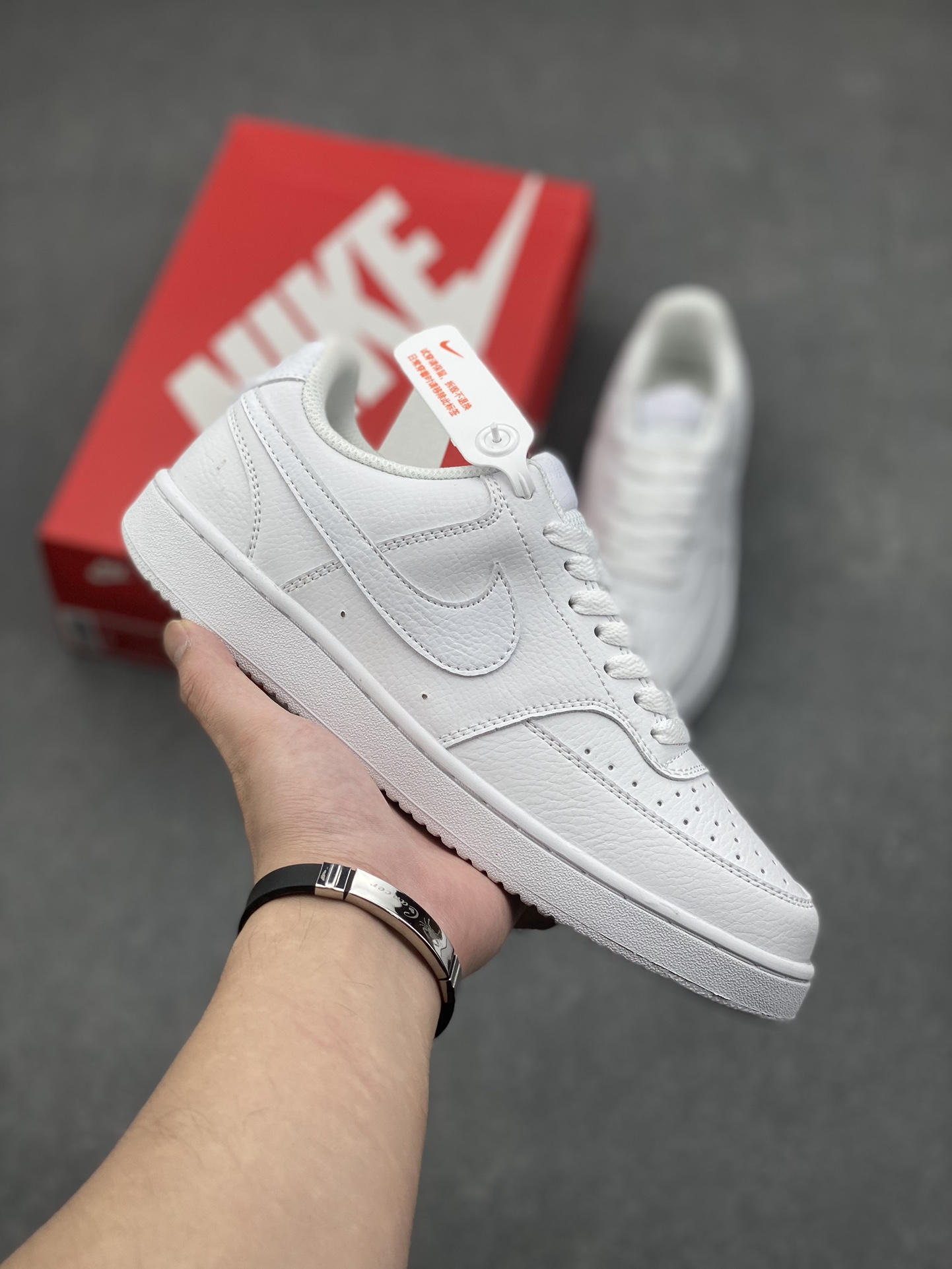 Nike Court Borough Low White Leather Sneakers - HF1741-001 - Unisex Style 2 i1730566716 4085 2