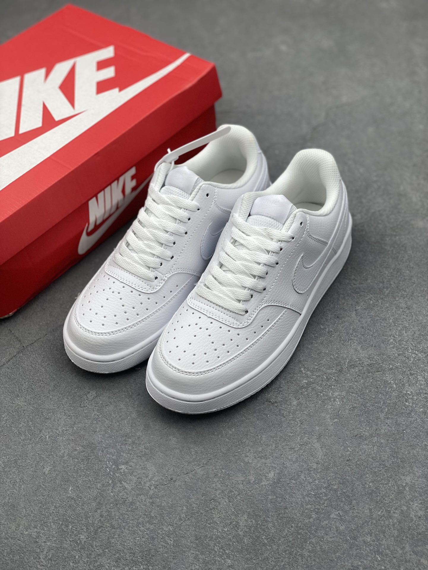 Nike Court Borough Low White Leather Sneakers - HF1741-001 - Unisex Style 9 i1730566716 4171 5