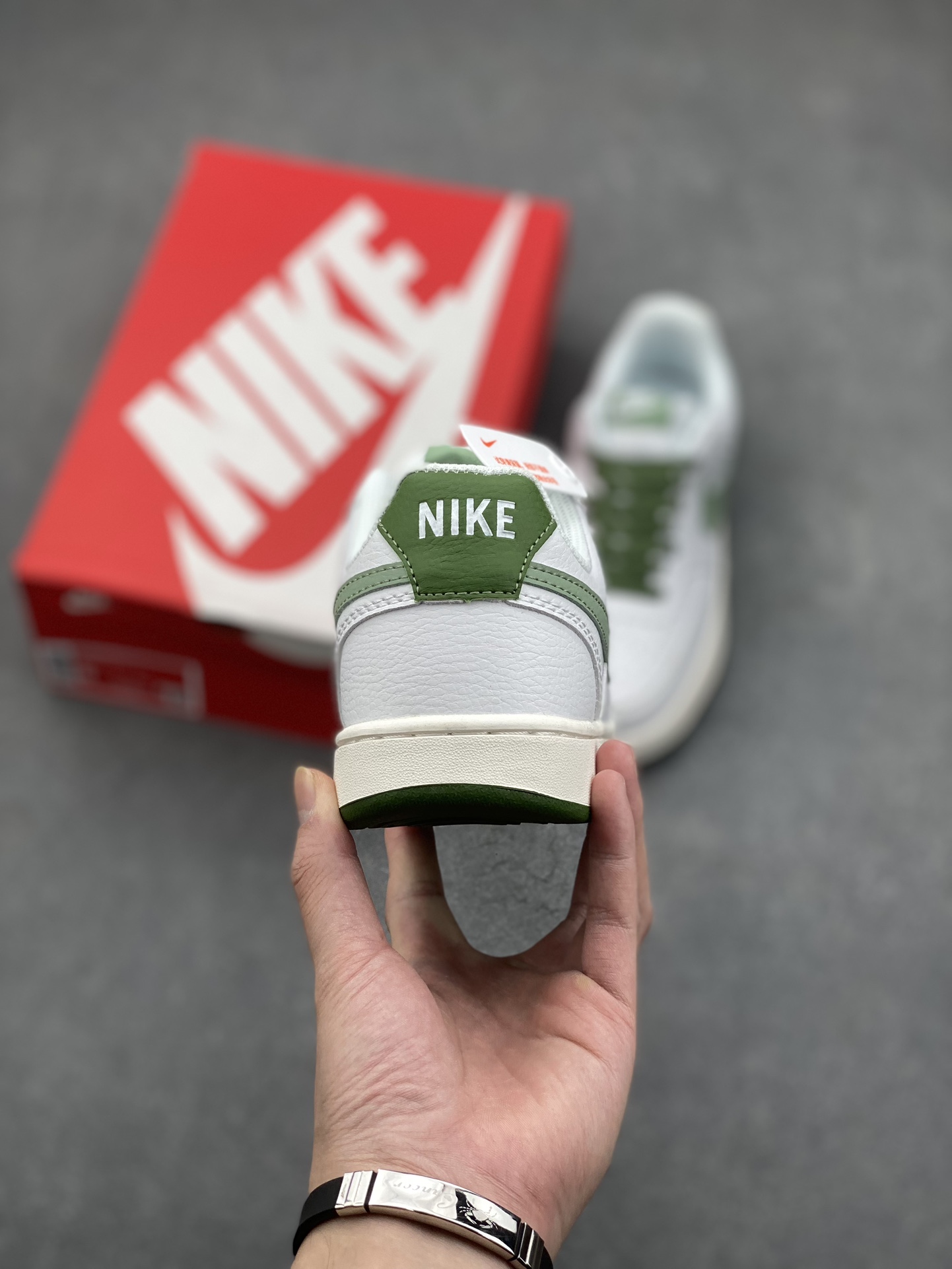 Nike Court Borough Low White/Green Casual Sneakers - FJ5480-100, All Sizes 5 i1730566779 3768 6