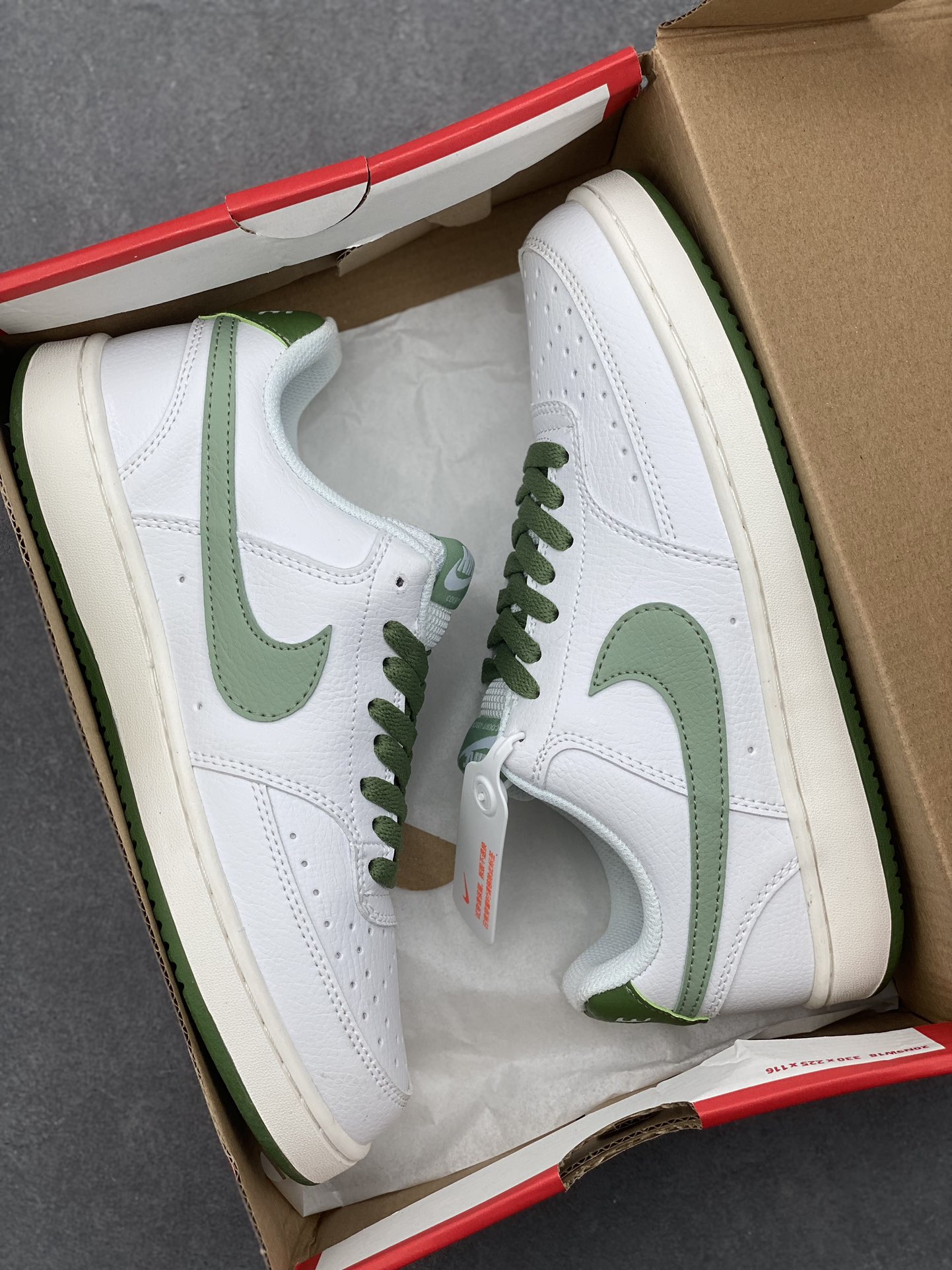 Nike Court Borough Low White/Green Casual Sneakers - FJ5480-100, All Sizes 10 i1730566779 4168 2
