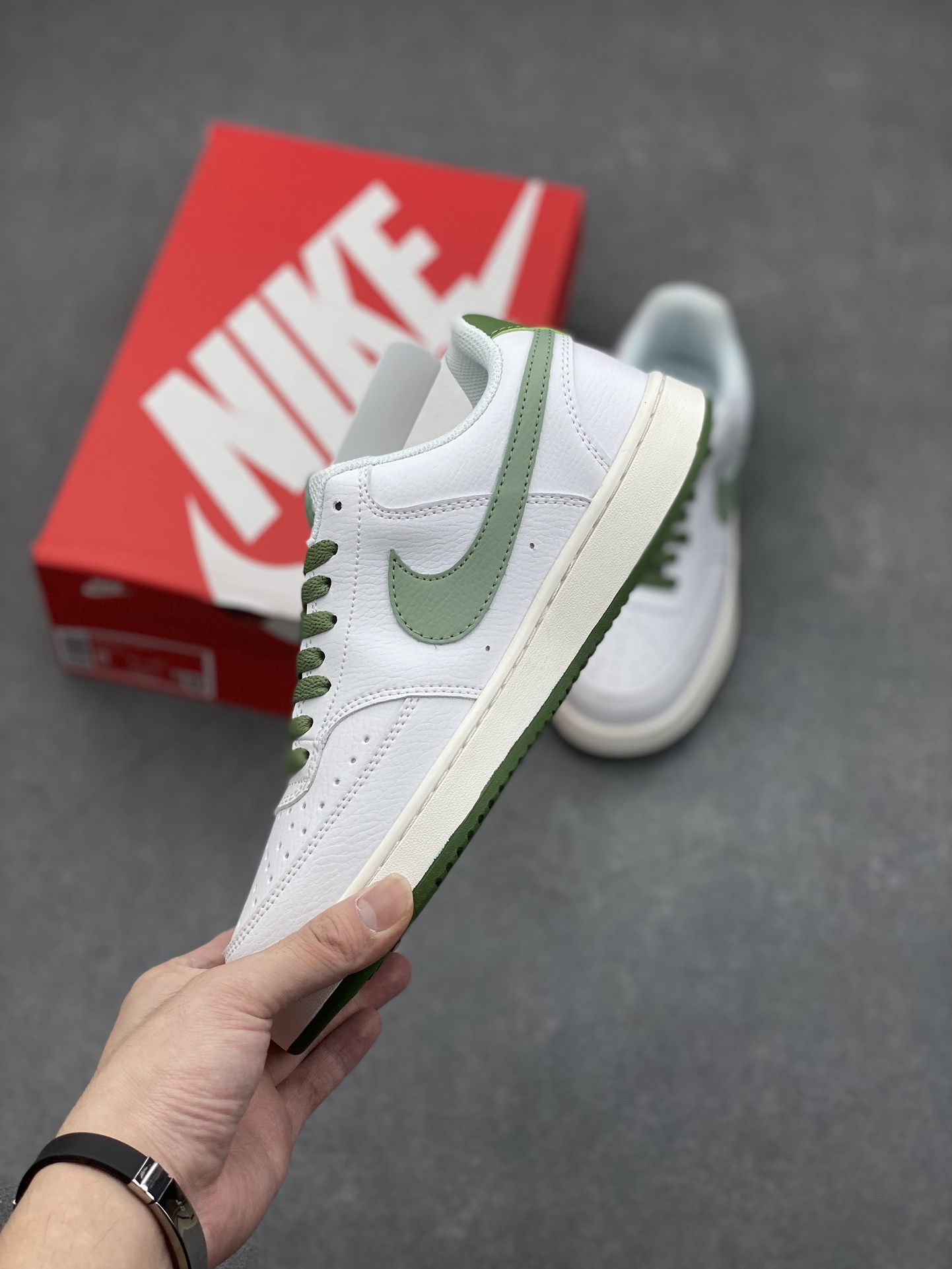 Nike Court Borough Low White/Green Casual Sneakers - FJ5480-100, All Sizes 4 i1730566779 5594 7