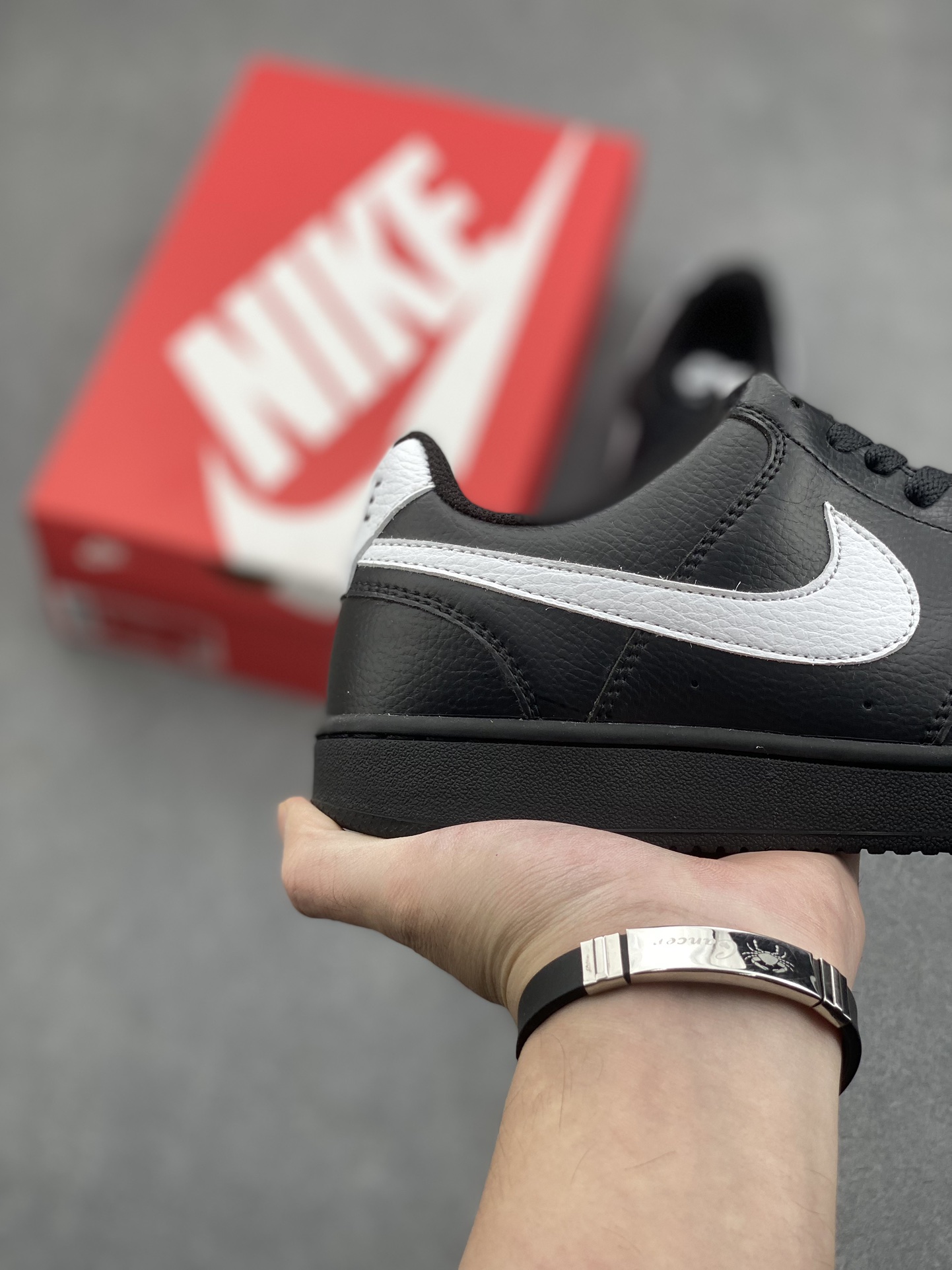 Nike Court Borough Low Black/White Leather Sneakers FZ0630-010 6 i1730567088 5409 3