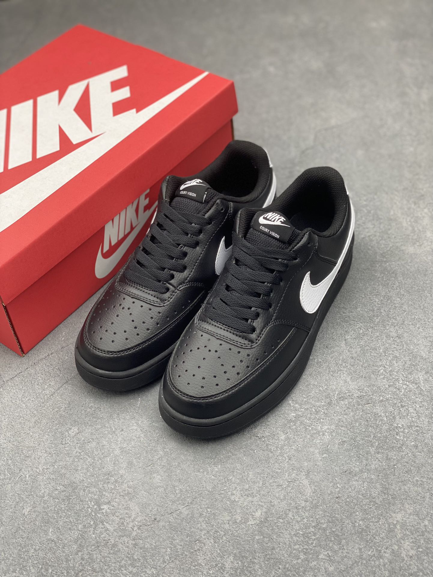 Nike Court Borough Low Black/White Leather Sneakers FZ0630-010 9 i1730567088 9042 7